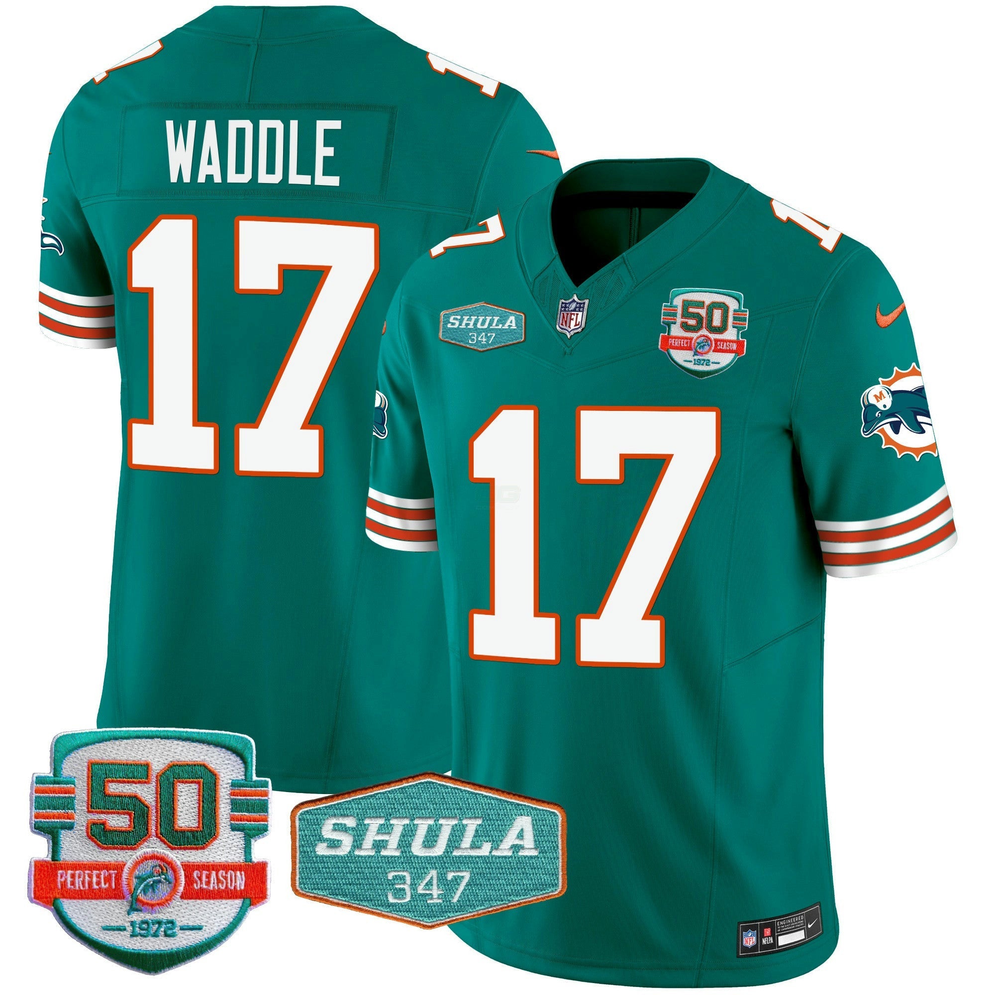 Camisa NFL Men’s Throwback Shula 347 Patch Vapor Jersey
