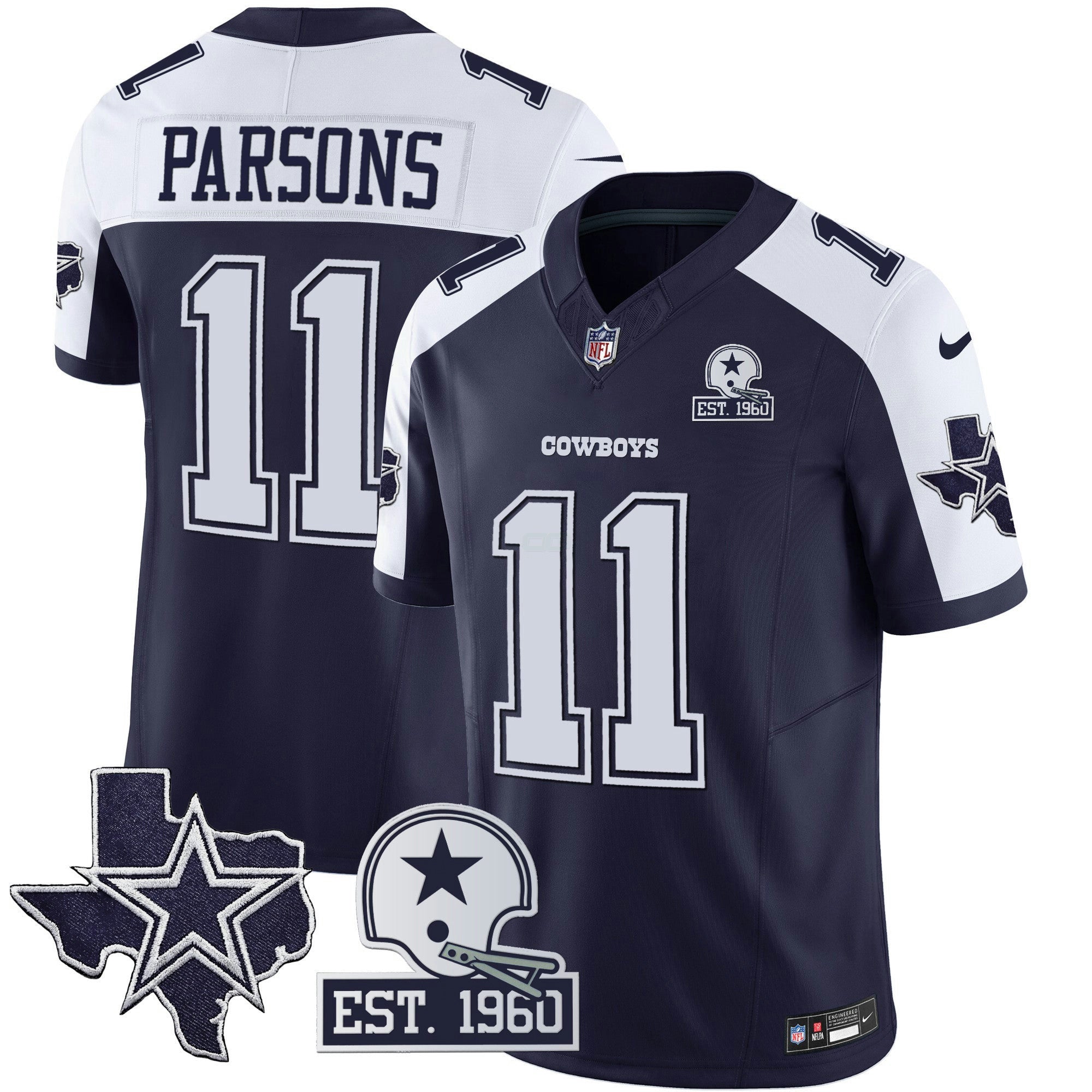 Camisa NFL Men’s Throwback Texas Patch Vapor Limited Jersey