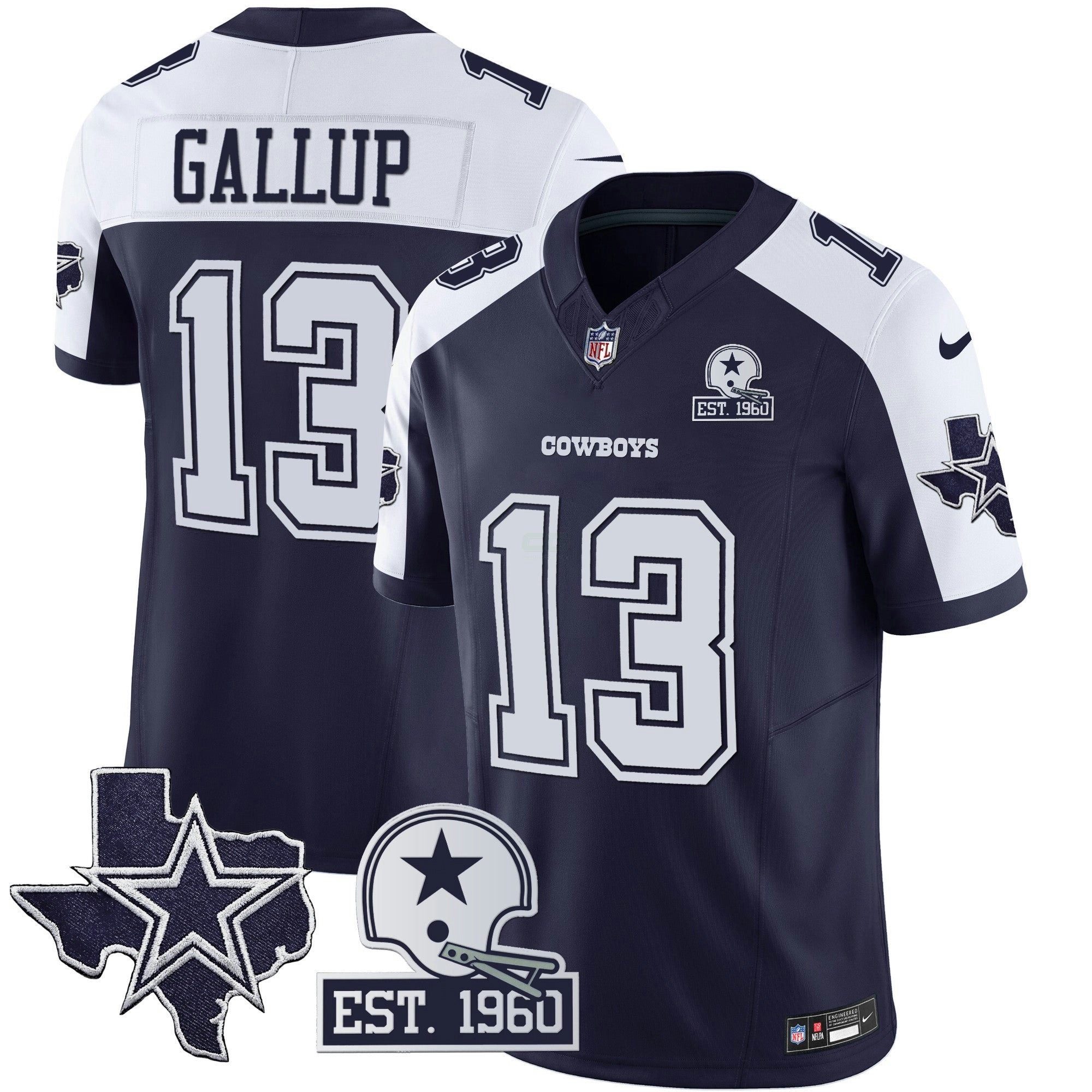 Camisa NFL Men’s Throwback Texas Patch Vapor Limited Jersey