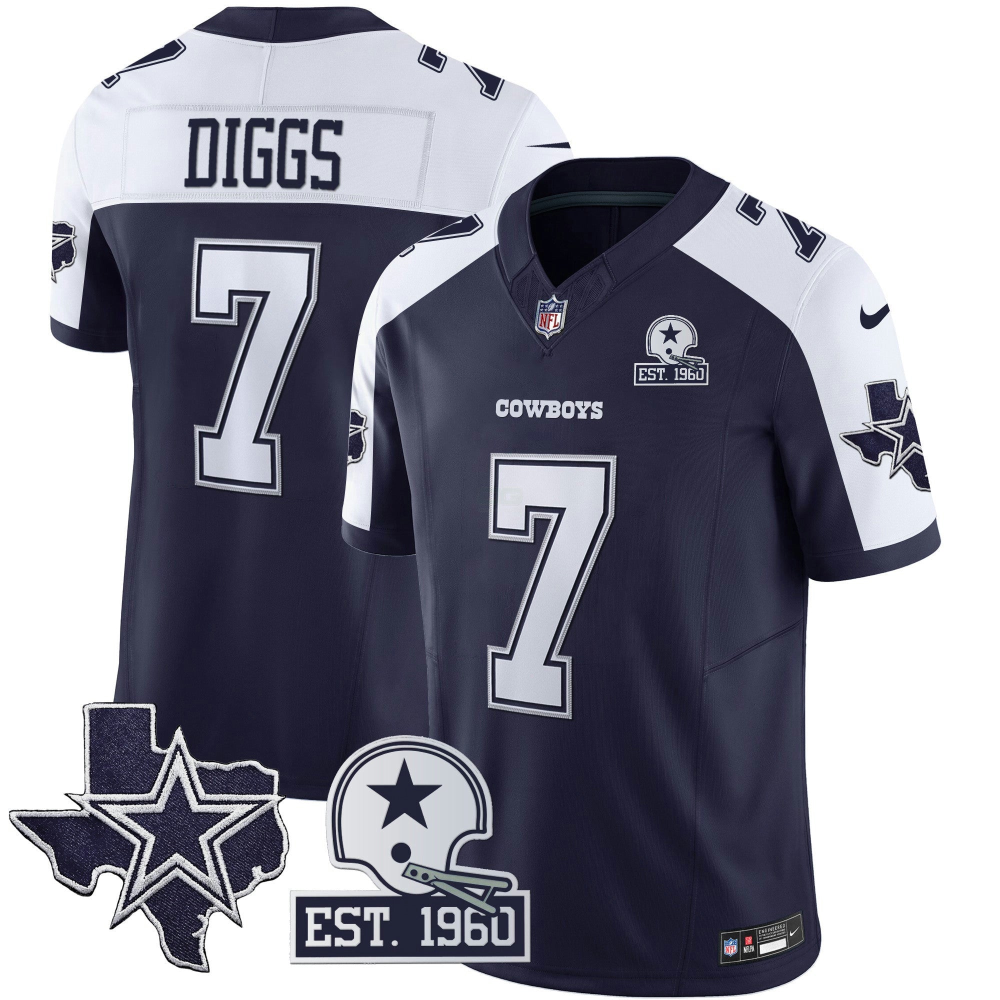Camisa NFL Men’s Throwback Texas Patch Vapor Limited Jersey