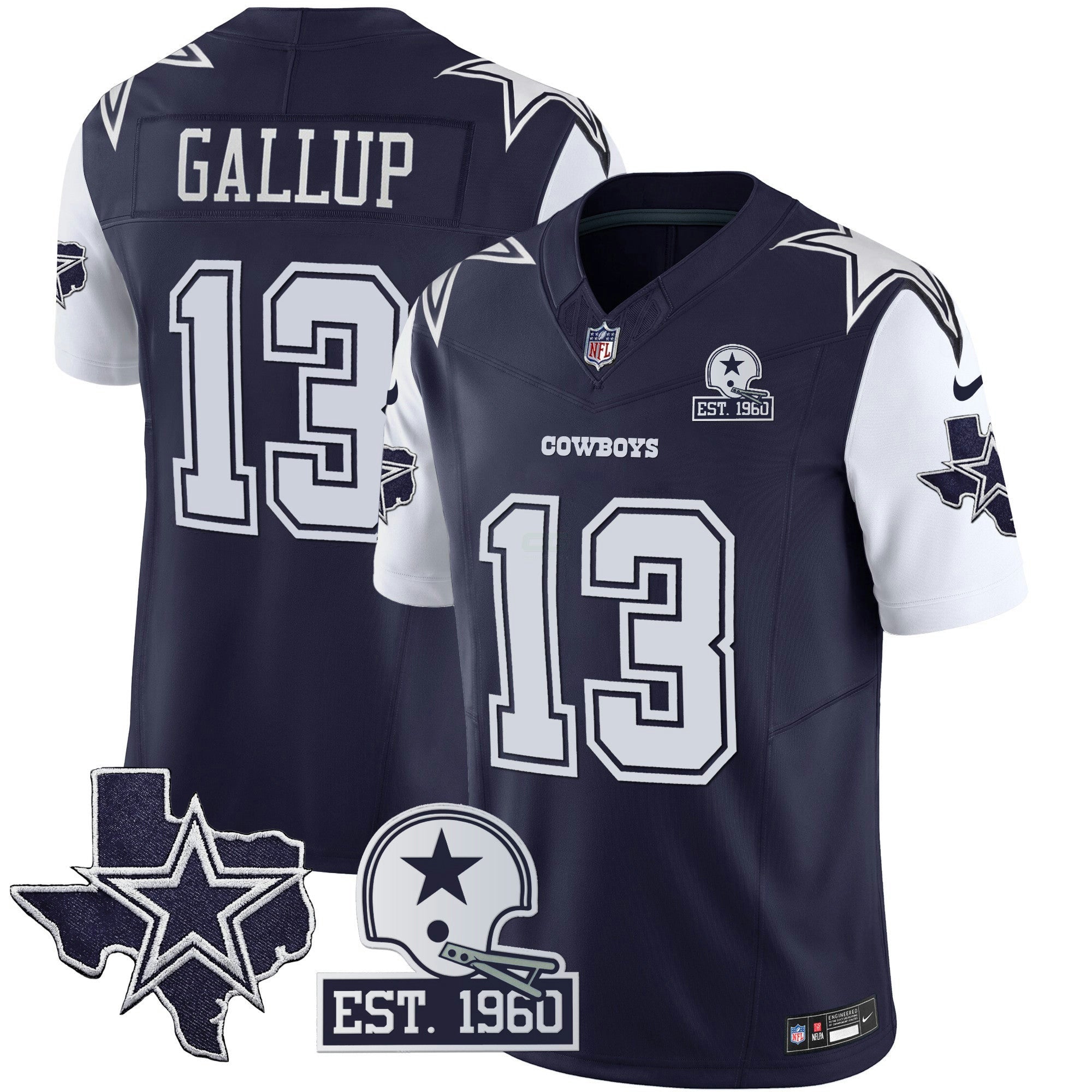 Camisa NFL Men’s Throwback Texas Patch Vapor Limited Jersey