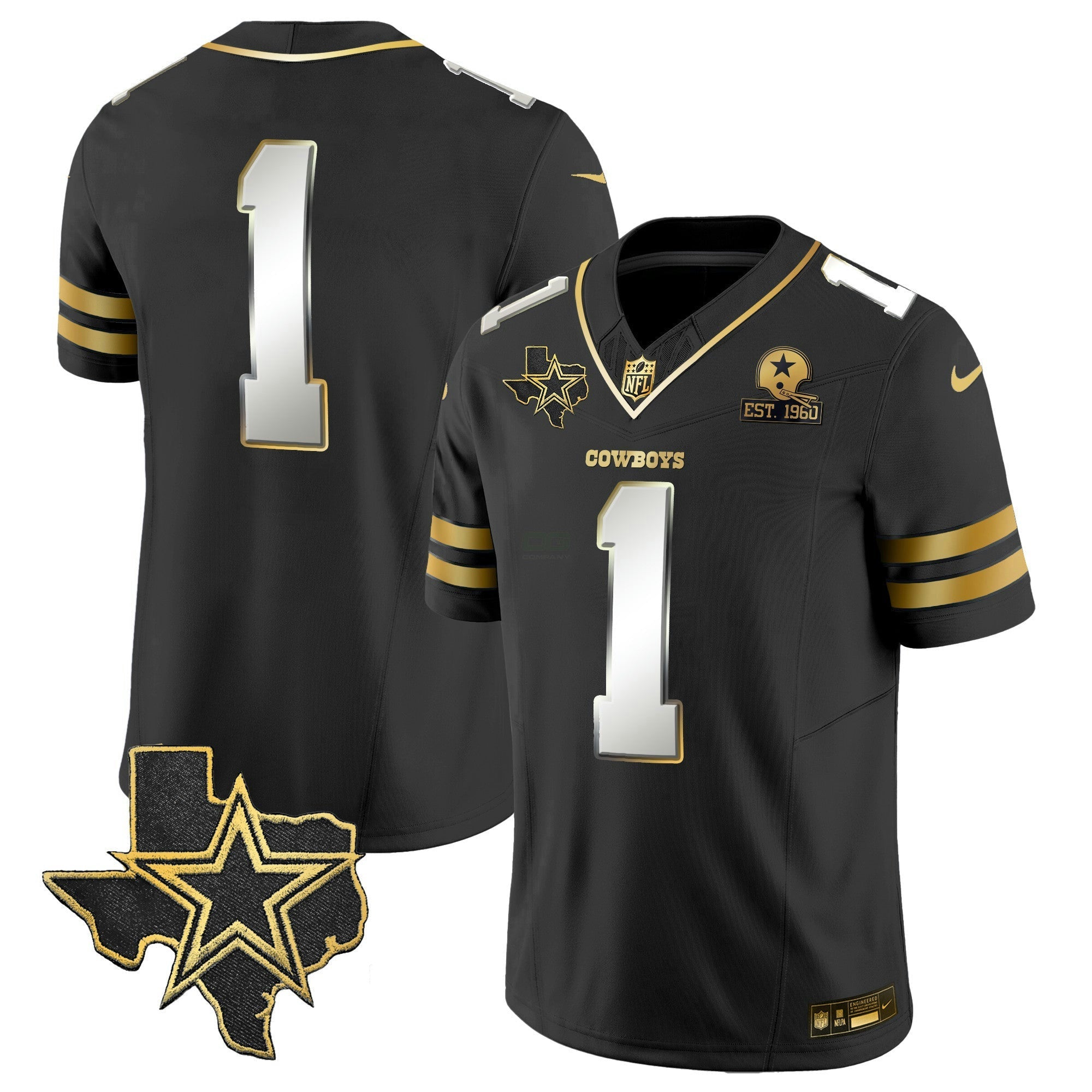 Camisa NFL Men’s Vapor Dourada Jersey V2
