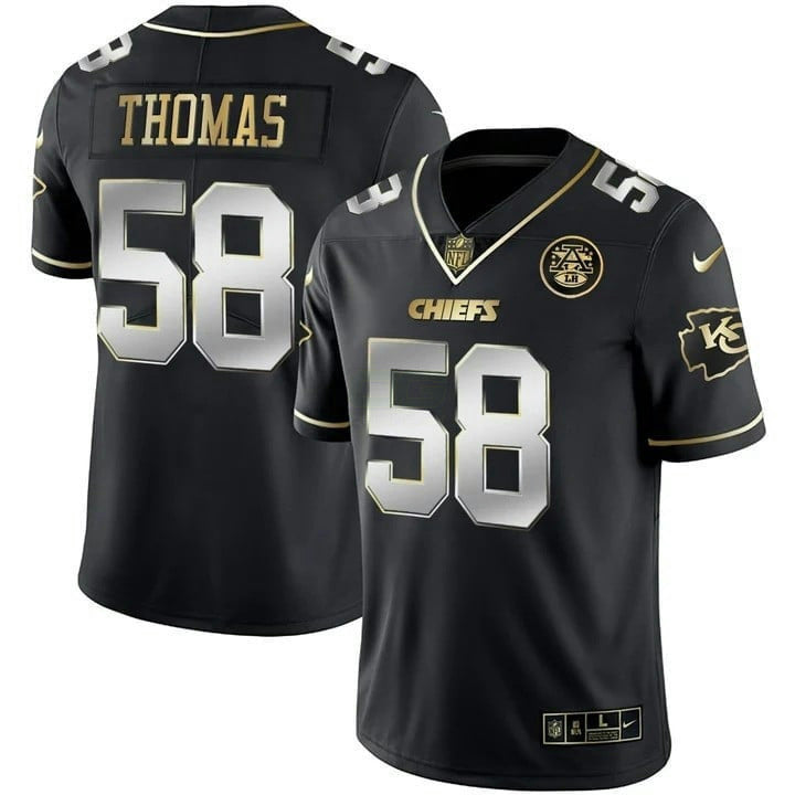 Camisa NFL Men’s Vapor Preta Vermelha Dourada Limited