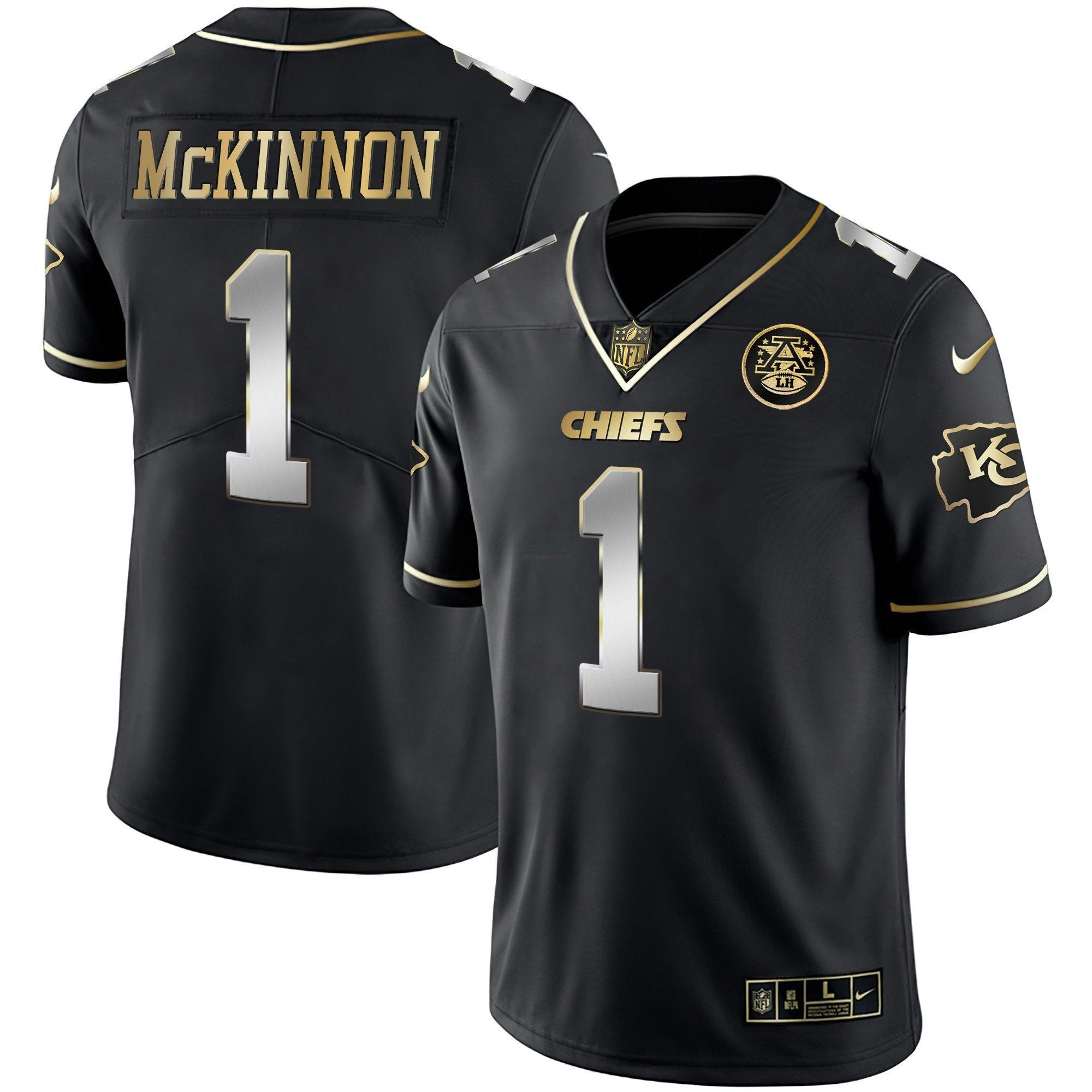 Camisa NFL Men’s Vapor Preta Vermelha Dourada Limited