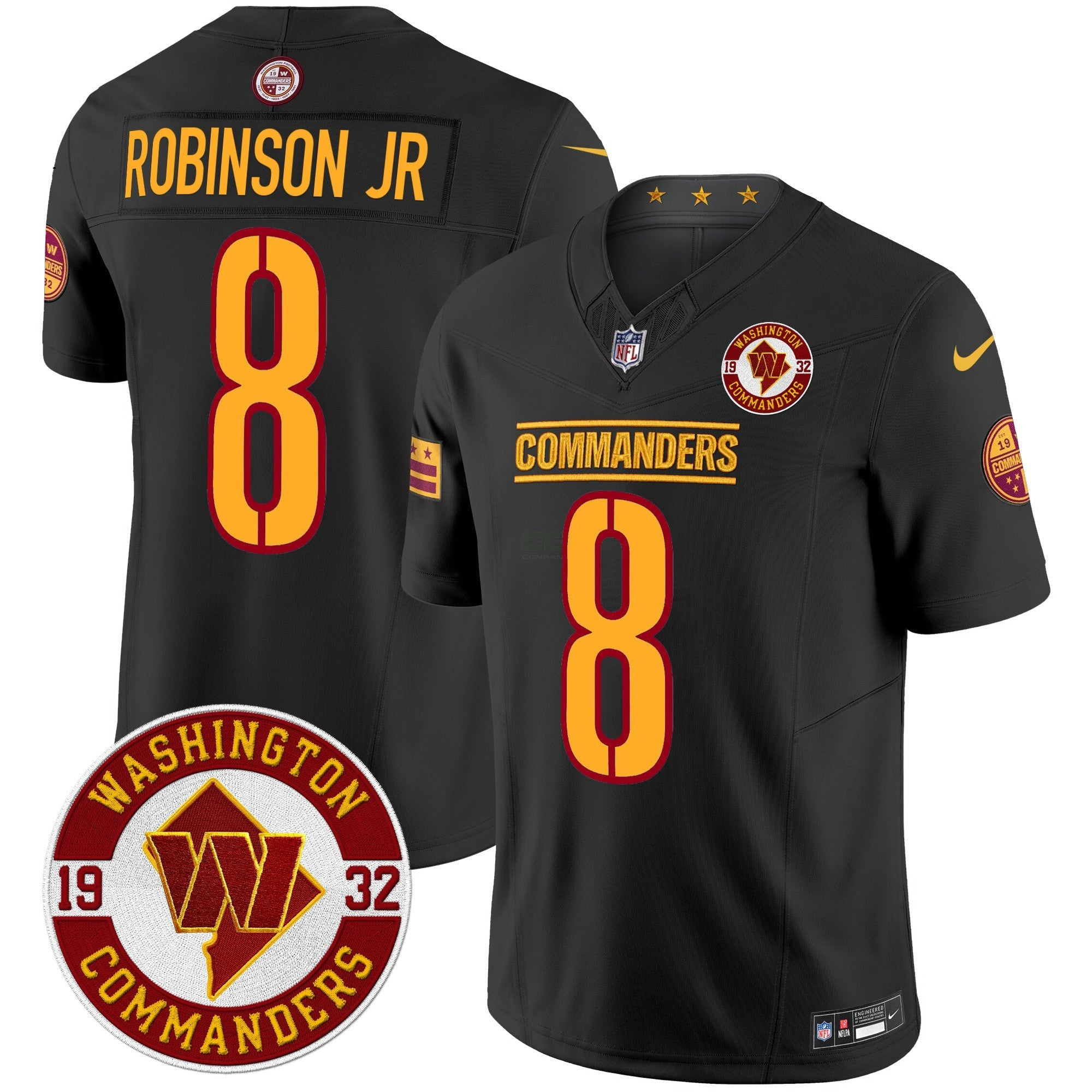 Camisa NFL Men’s Washington 2024 Vapor Limited Jersey – Est. 1932 Patch