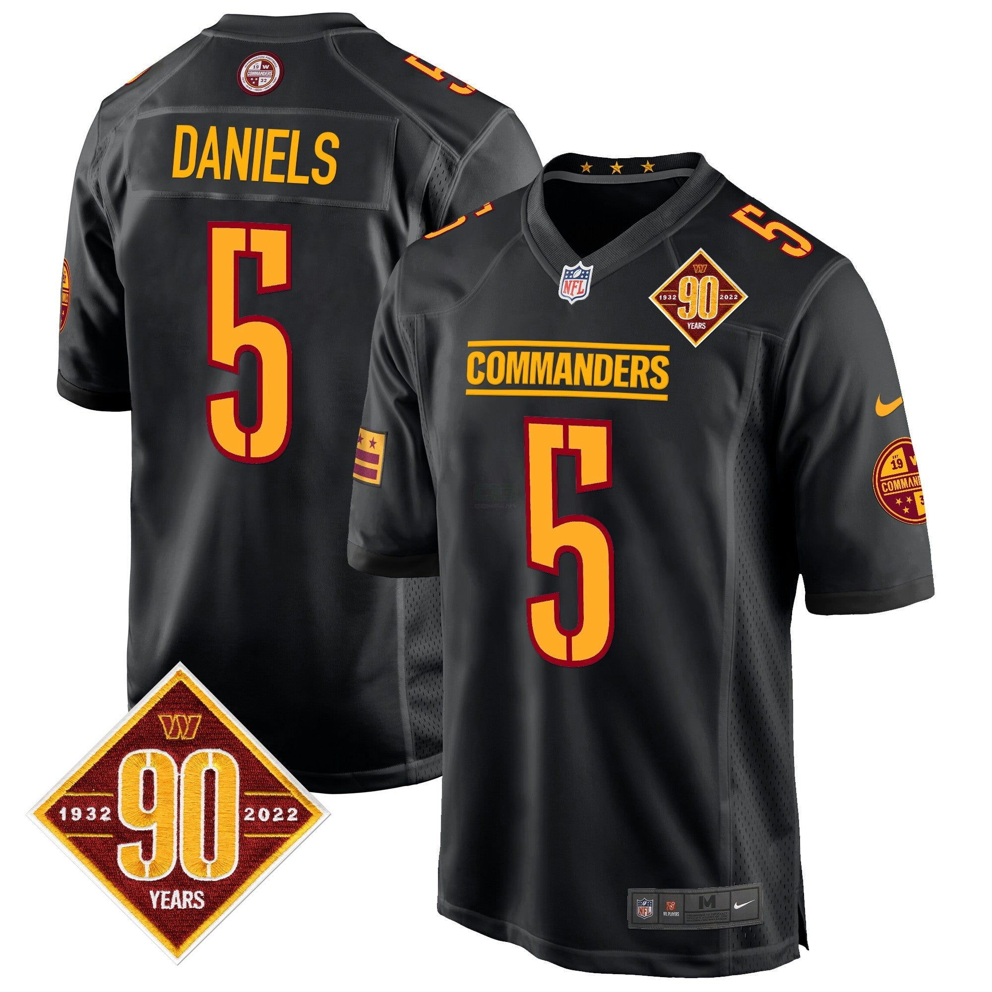 Camisa NFL Men’s Washington 90th Anniversary Patch Game Jersey