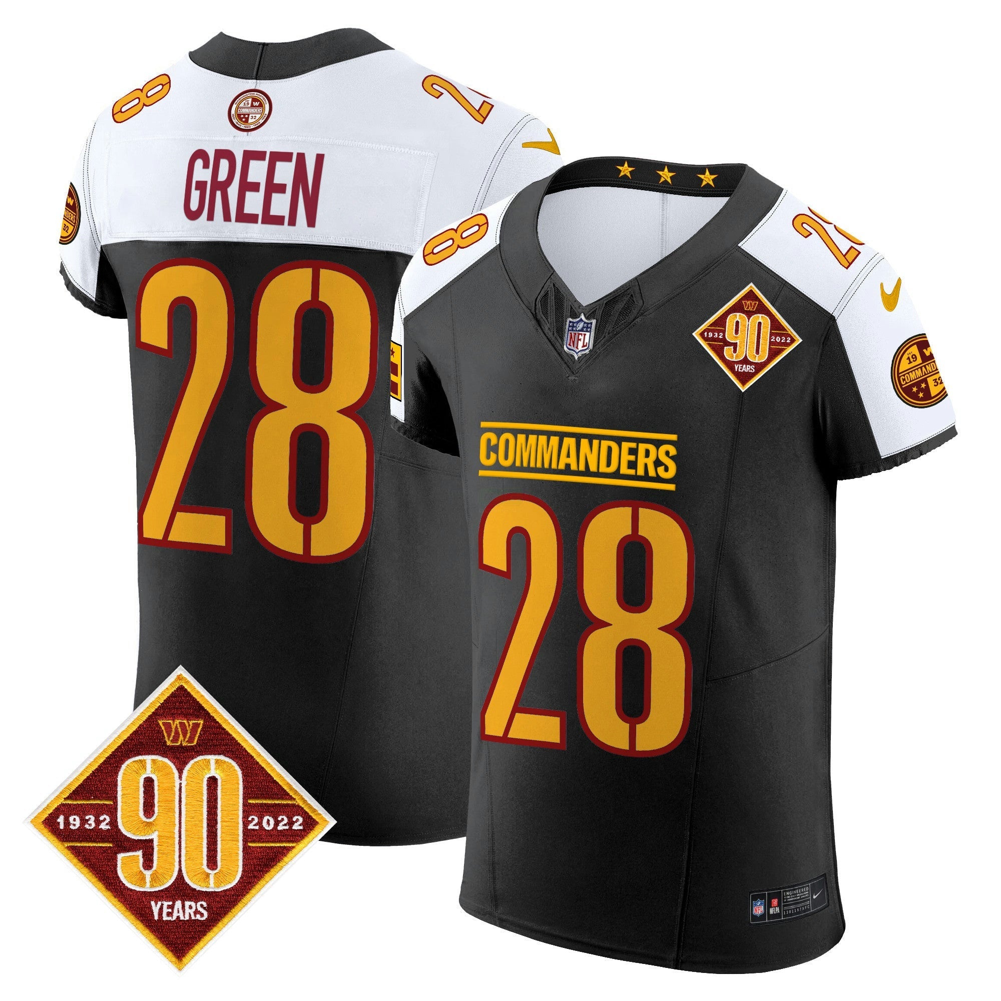 Camisa NFL Men’s Washington 90th Anniversary Patch Vapor Elite Jersey