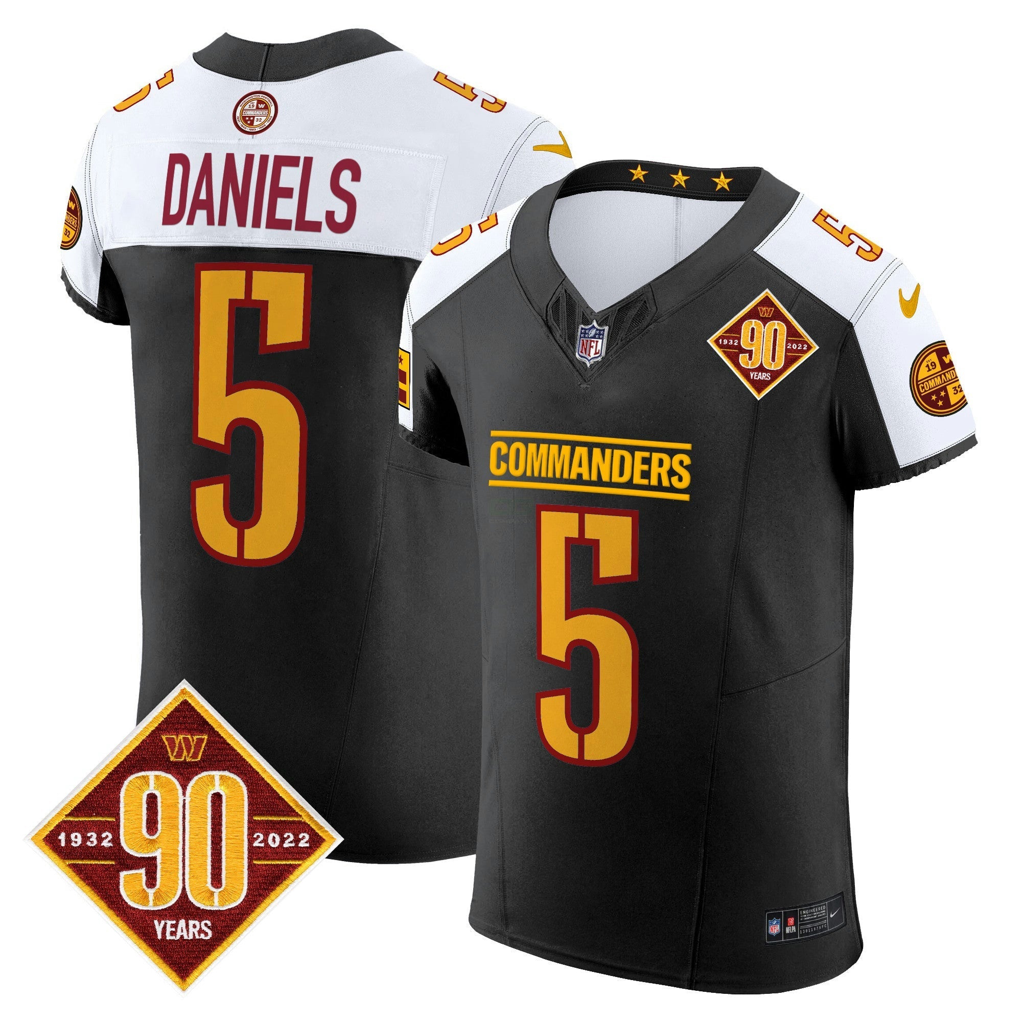 Camisa NFL Men’s Washington 90th Anniversary Patch Vapor Elite Jersey