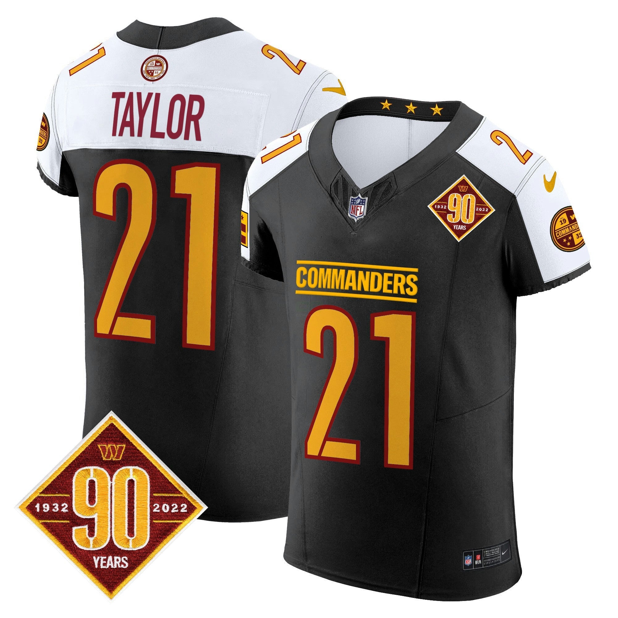 Camisa NFL Men’s Washington 90th Anniversary Patch Vapor Elite Jersey
