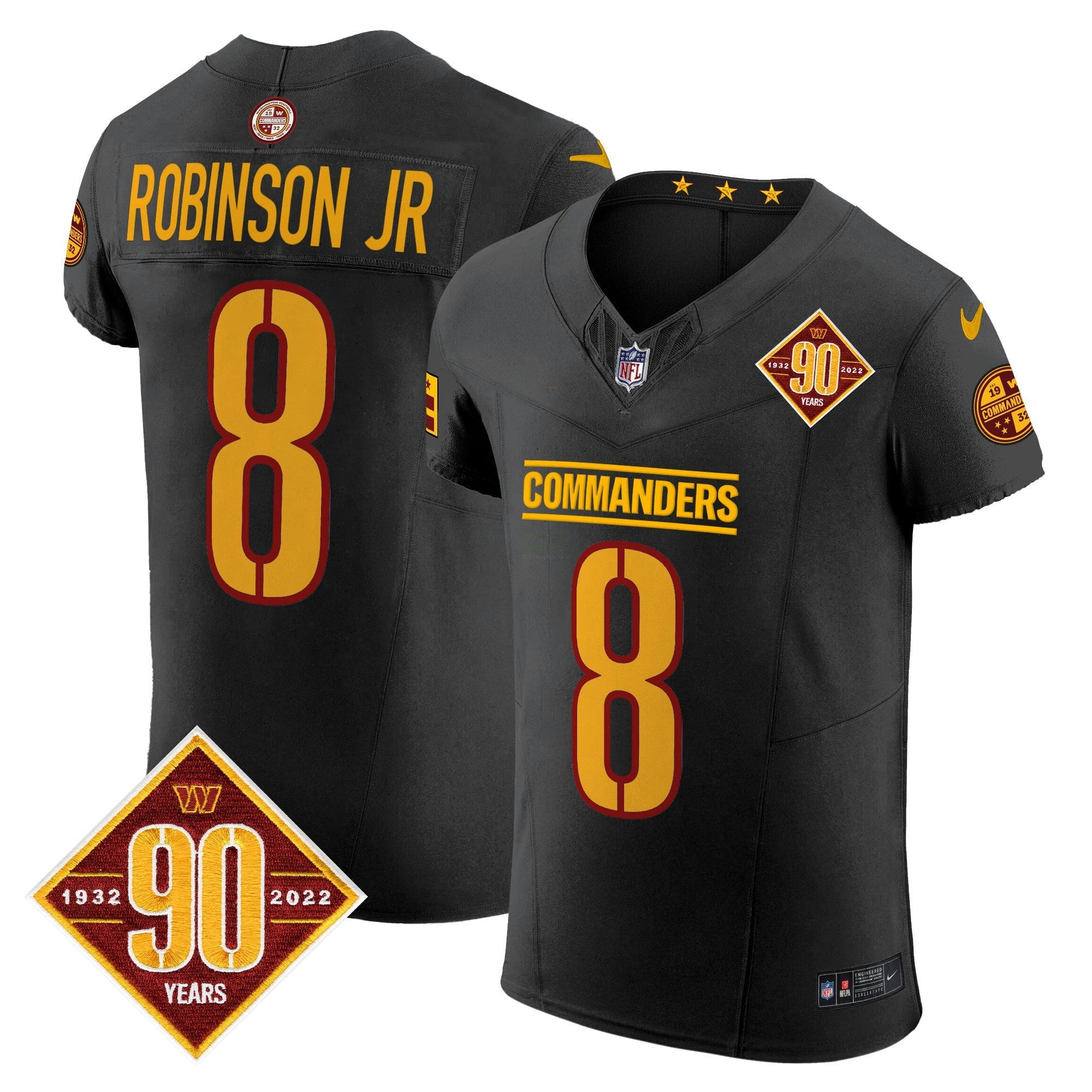 Camisa NFL Men’s Washington 90th Anniversary Patch Vapor Elite Jersey