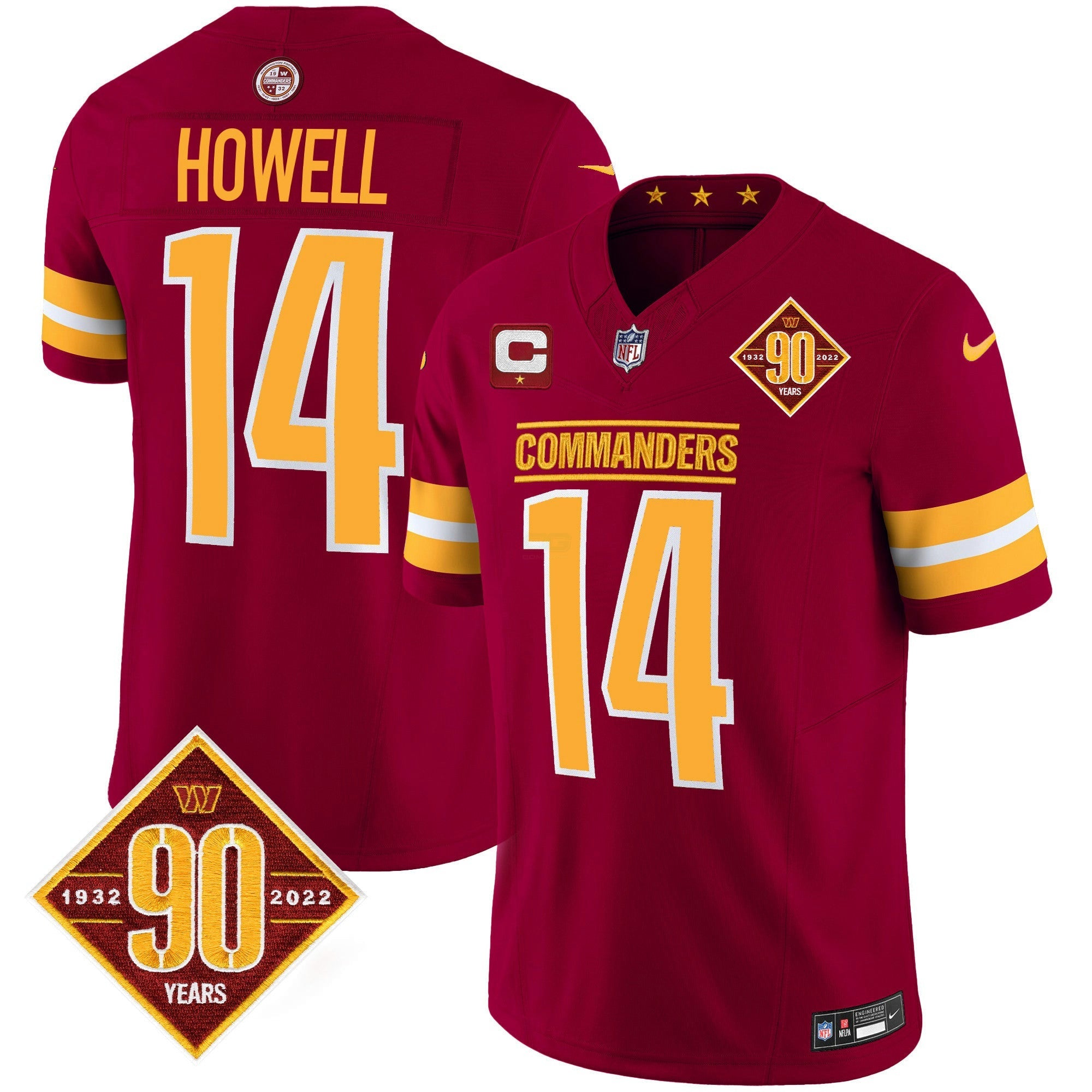 Camisa NFL Men’s Washington 90th Anniversary Patch Vapor Jersey V2