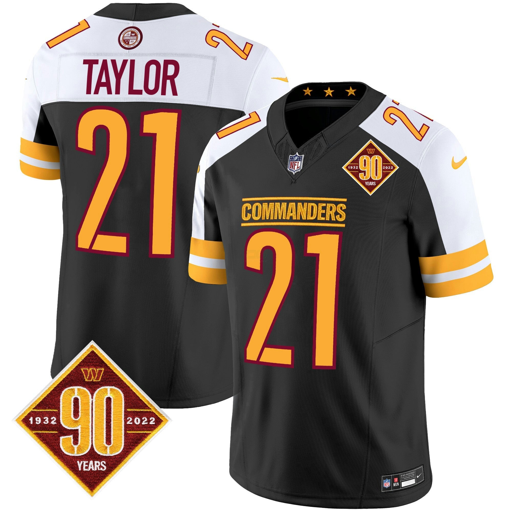 Camisa NFL Men’s Washington 90th Anniversary Patch Vapor Jersey V2