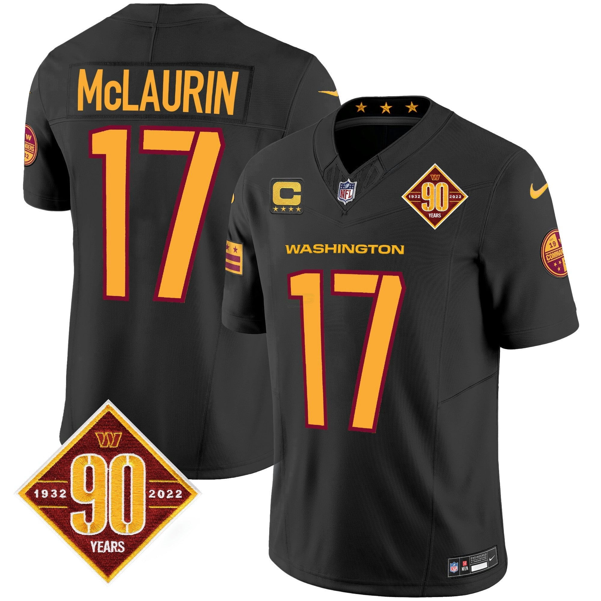 Camisa NFL Men’s Washington 90th Anniversary Patch Vapor Jersey V3