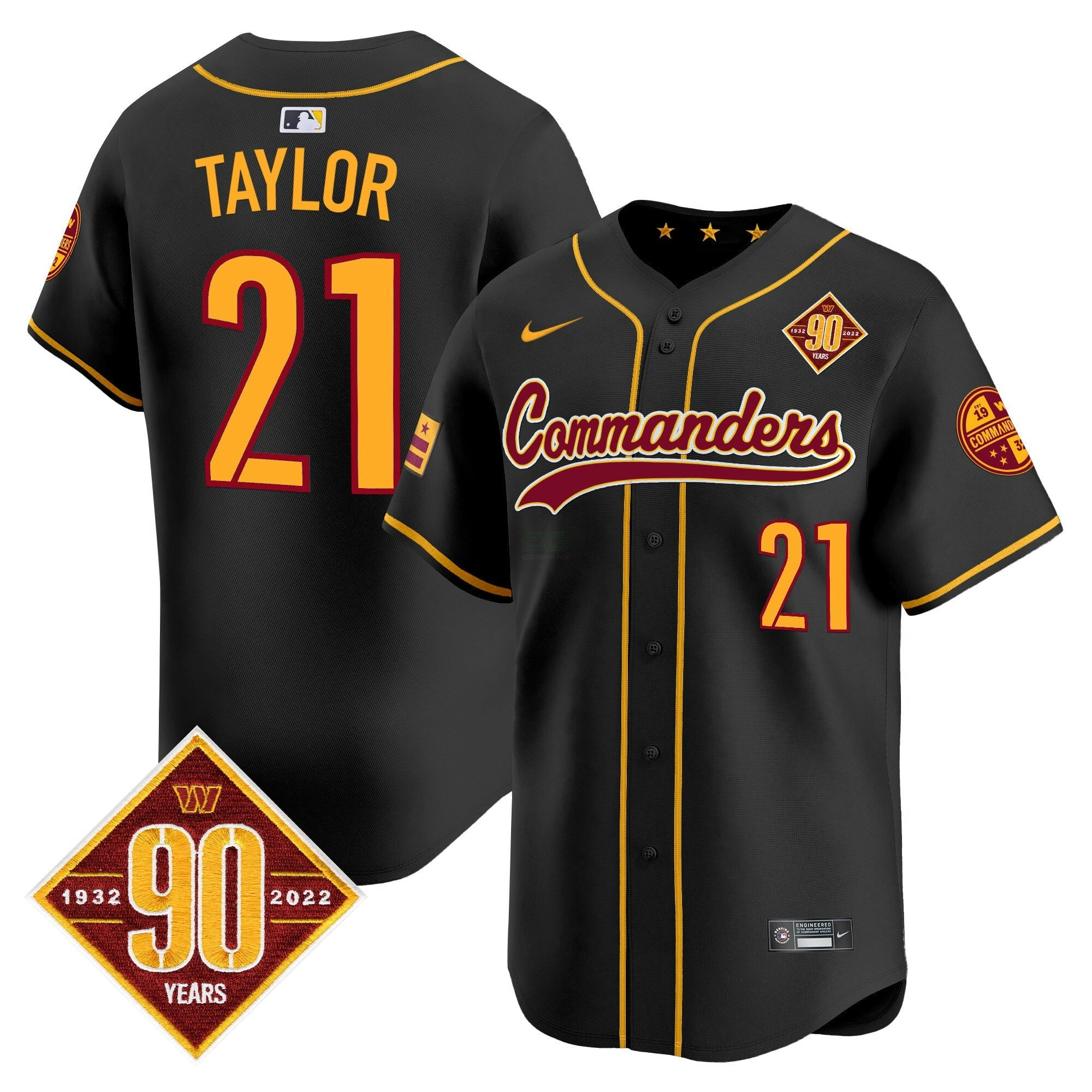 Camisa NFL Men’s Washington 90th Anniversary Patch Vapor Premier Limited Jersey