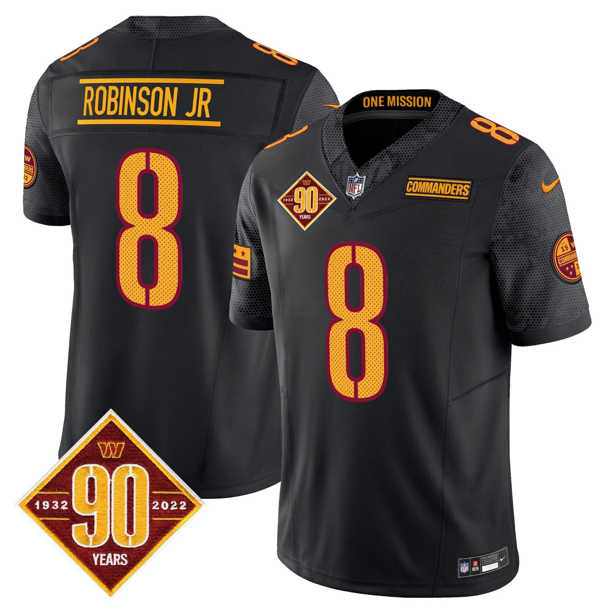 Camisa NFL Men’s Washington 90th Anniversary Vapor Limited Jersey V4