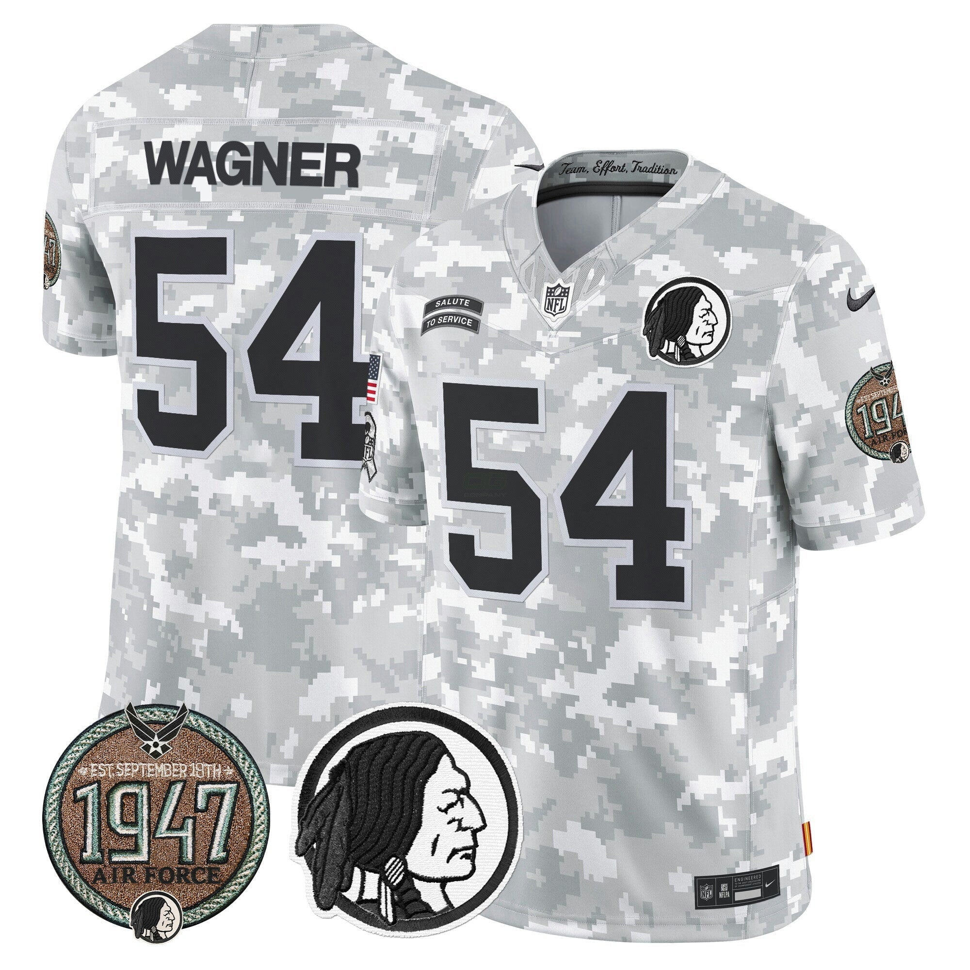 Camisa NFL Men’s Washington Redskins 2024 Salute to Service Establishment Year Patch Vapor Limited Jersey