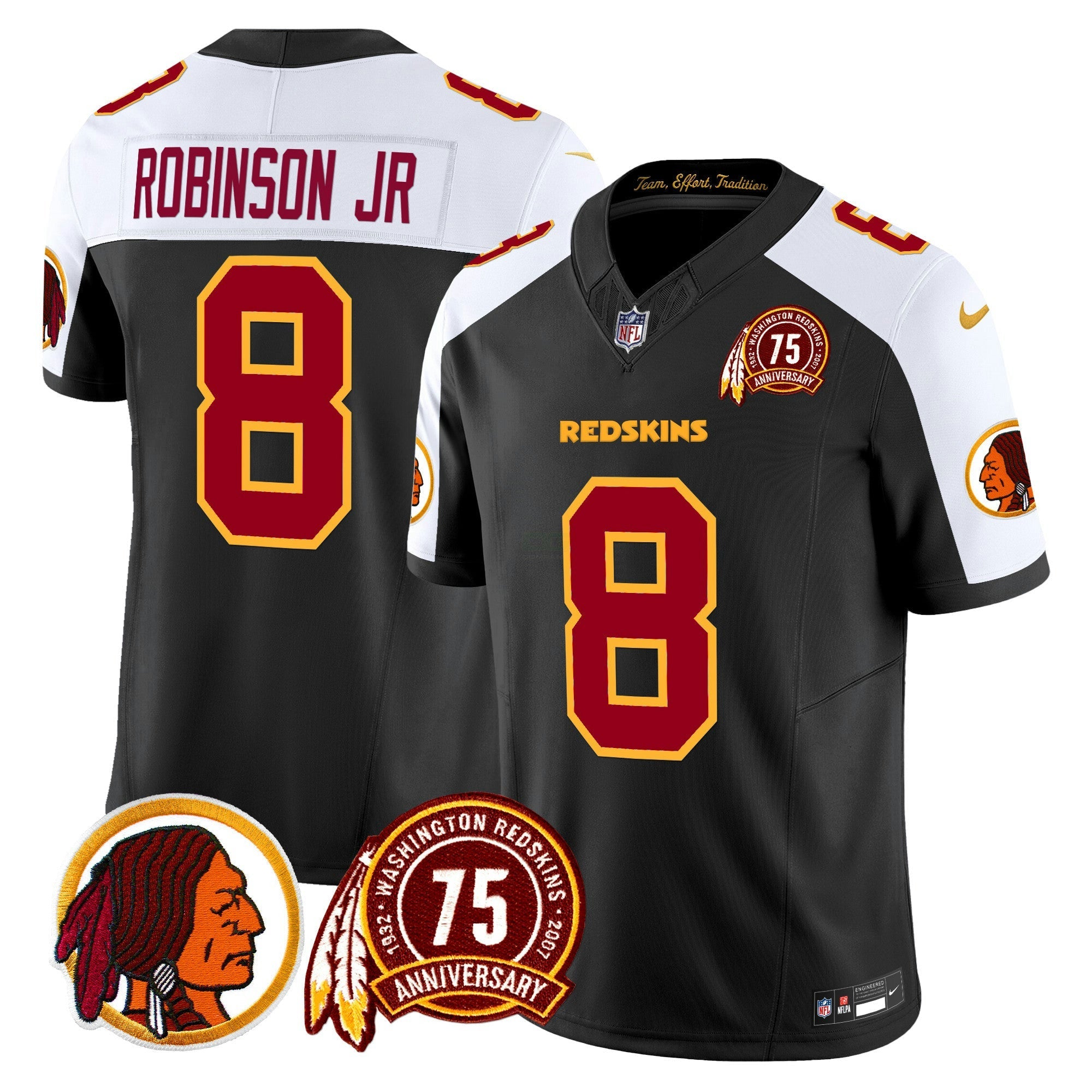 Camisa NFL Men’s Washington Redskins 75th Patch Vapor Limited Jersey