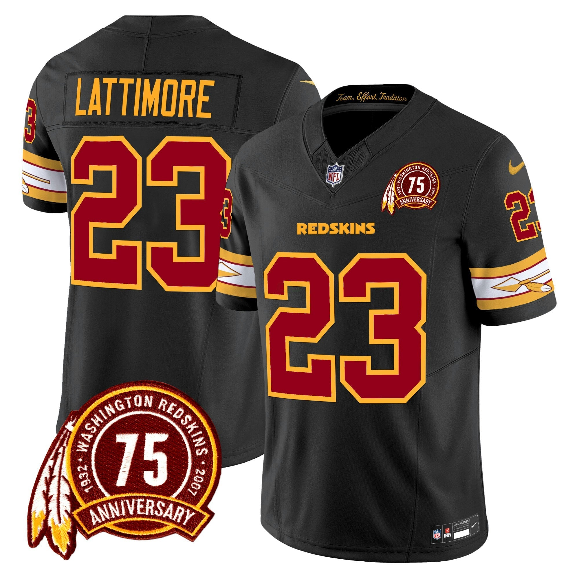 Camisa NFL Men’s Washington Redskins 75th Patch Vapor Limited Jersey