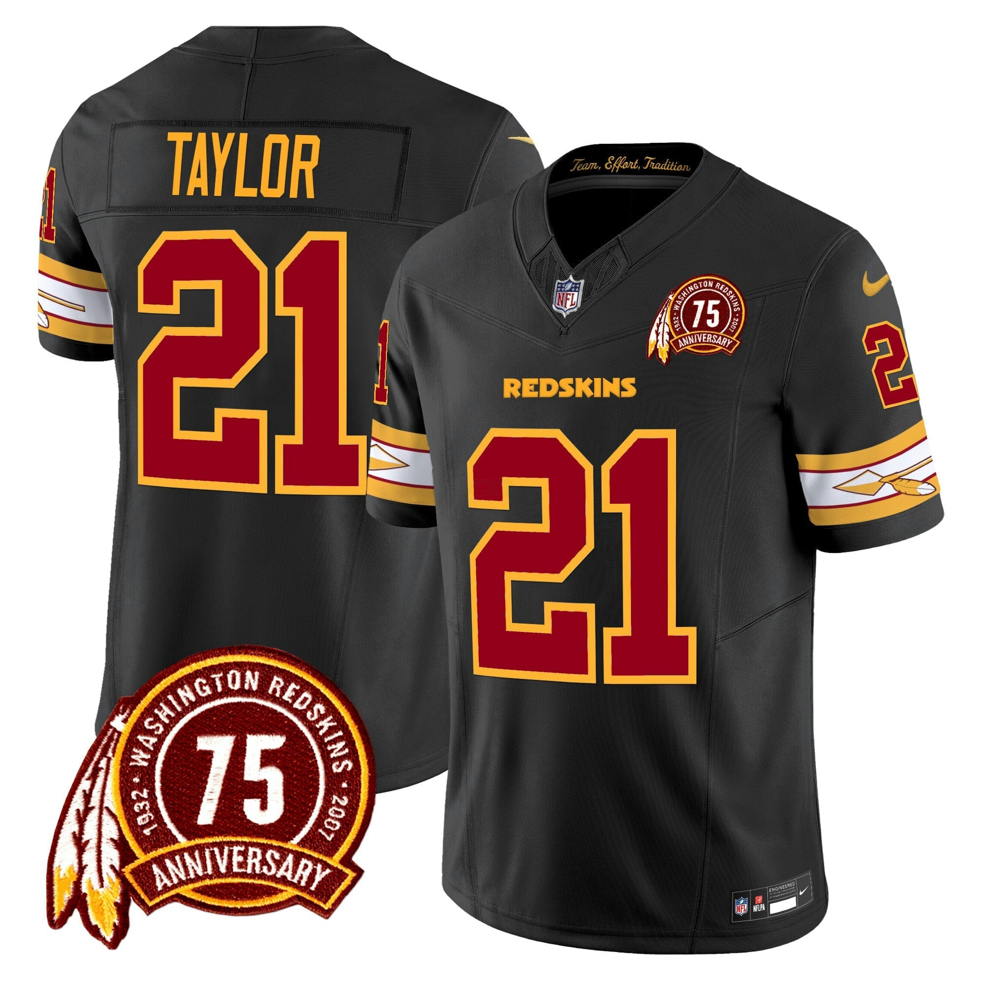 Camisa NFL Men’s Washington Redskins 75th Patch Vapor Limited Jersey