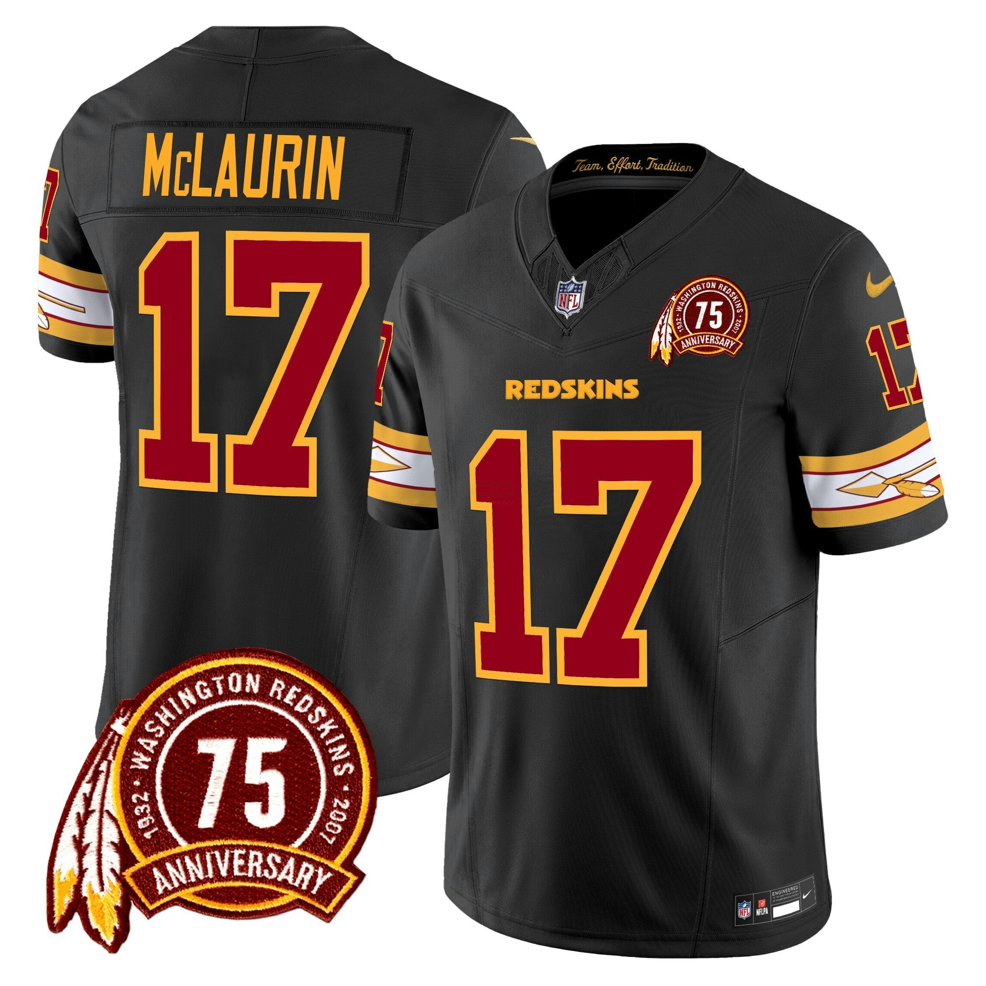 Camisa NFL Men’s Washington Redskins 75th Patch Vapor Limited Jersey