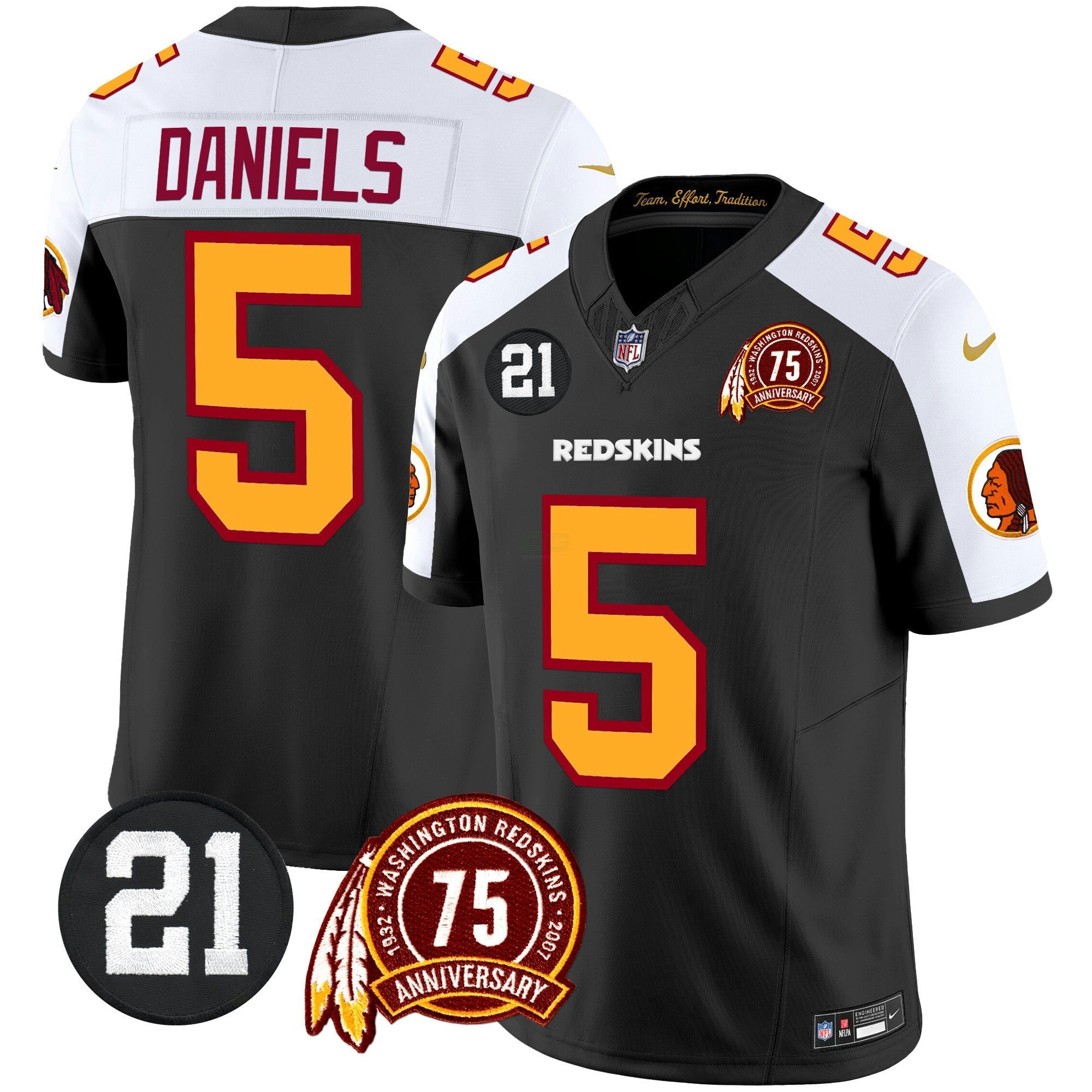 Camisa NFL Men’s Washington Redskins 75th & Sean Taylor Patch Vapor Limited Jersey