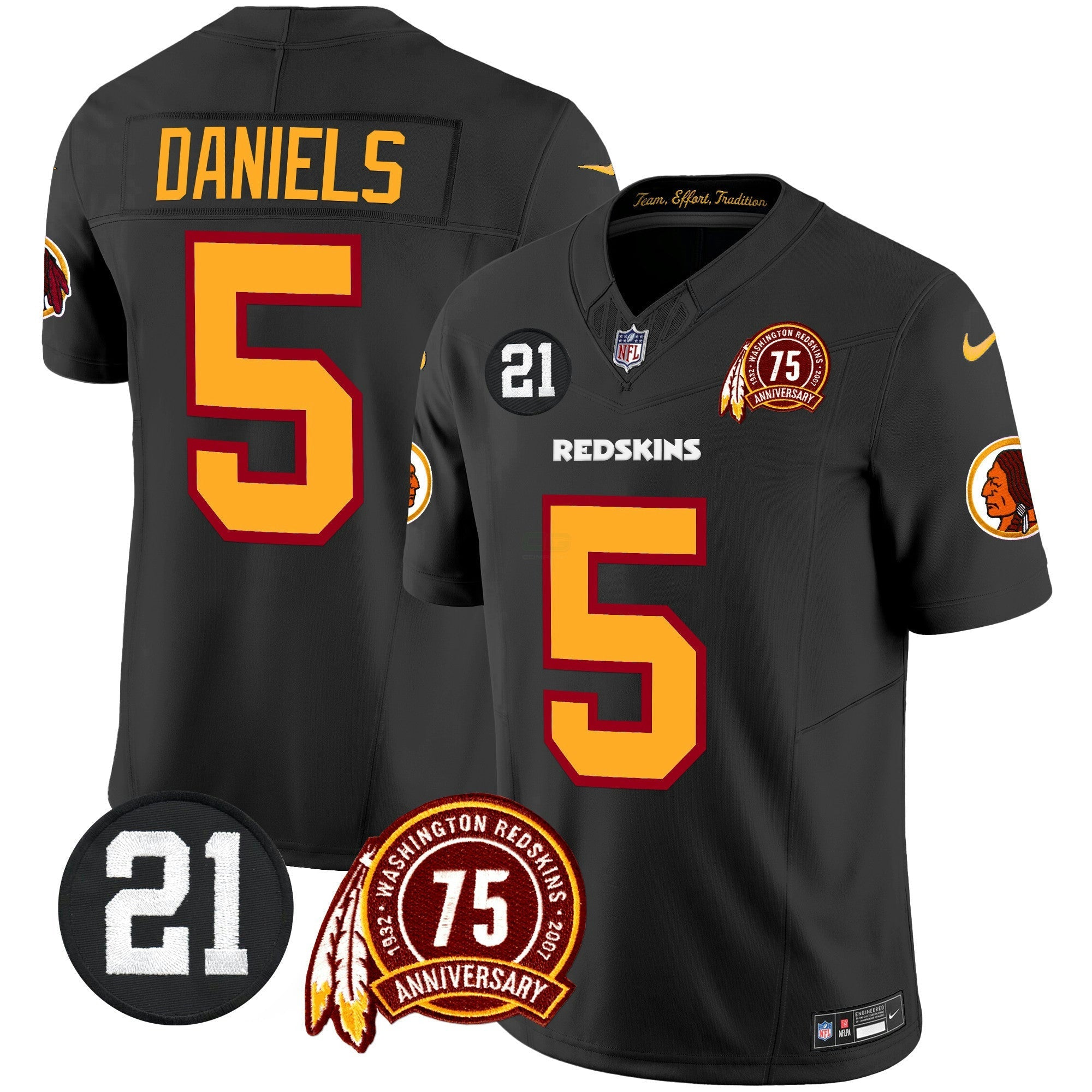 Camisa NFL Men’s Washington Redskins 75th & Sean Taylor Patch Vapor Limited Jersey