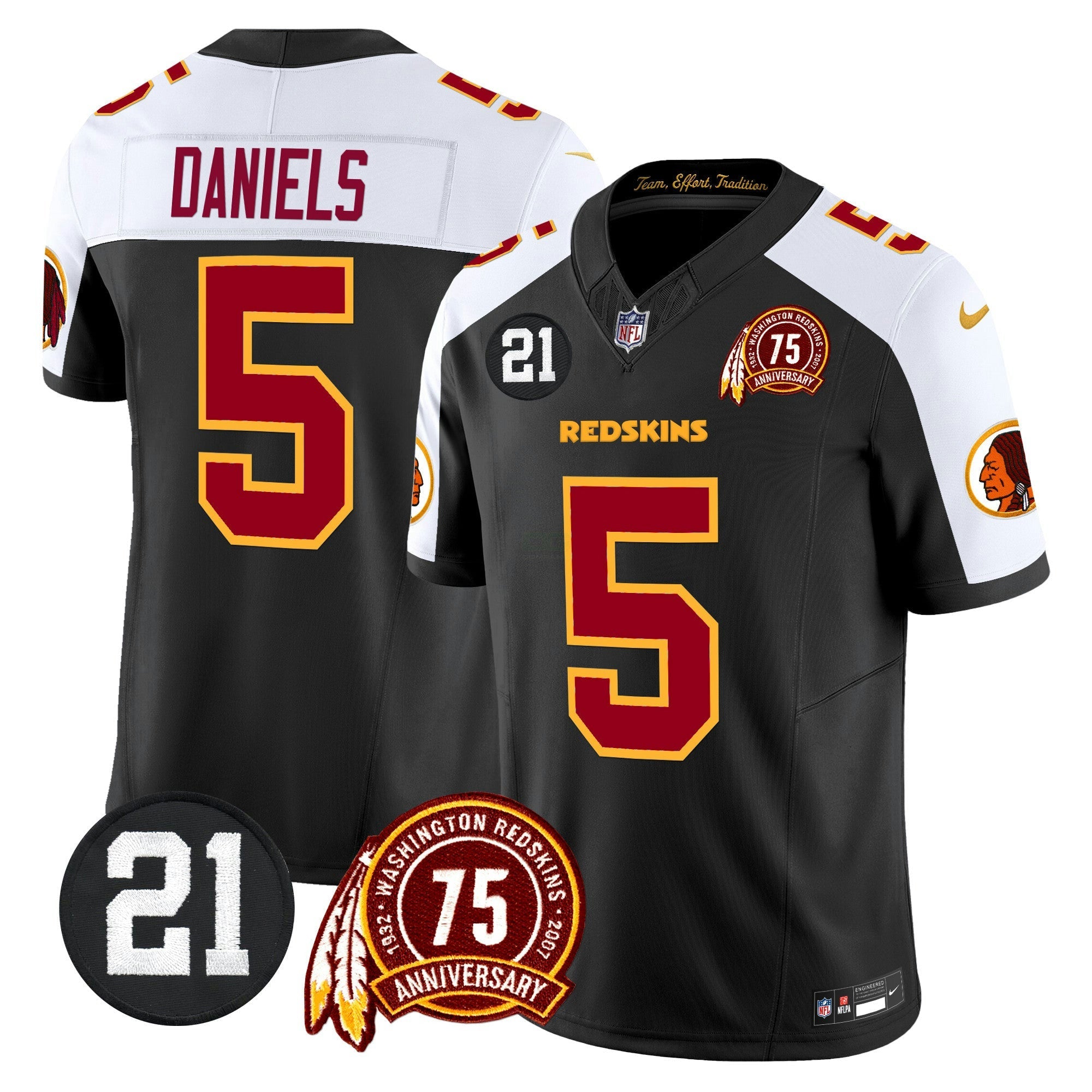Camisa NFL Men’s Washington Redskins 75th & Sean Taylor Patch Vapor Limited Jersey V2