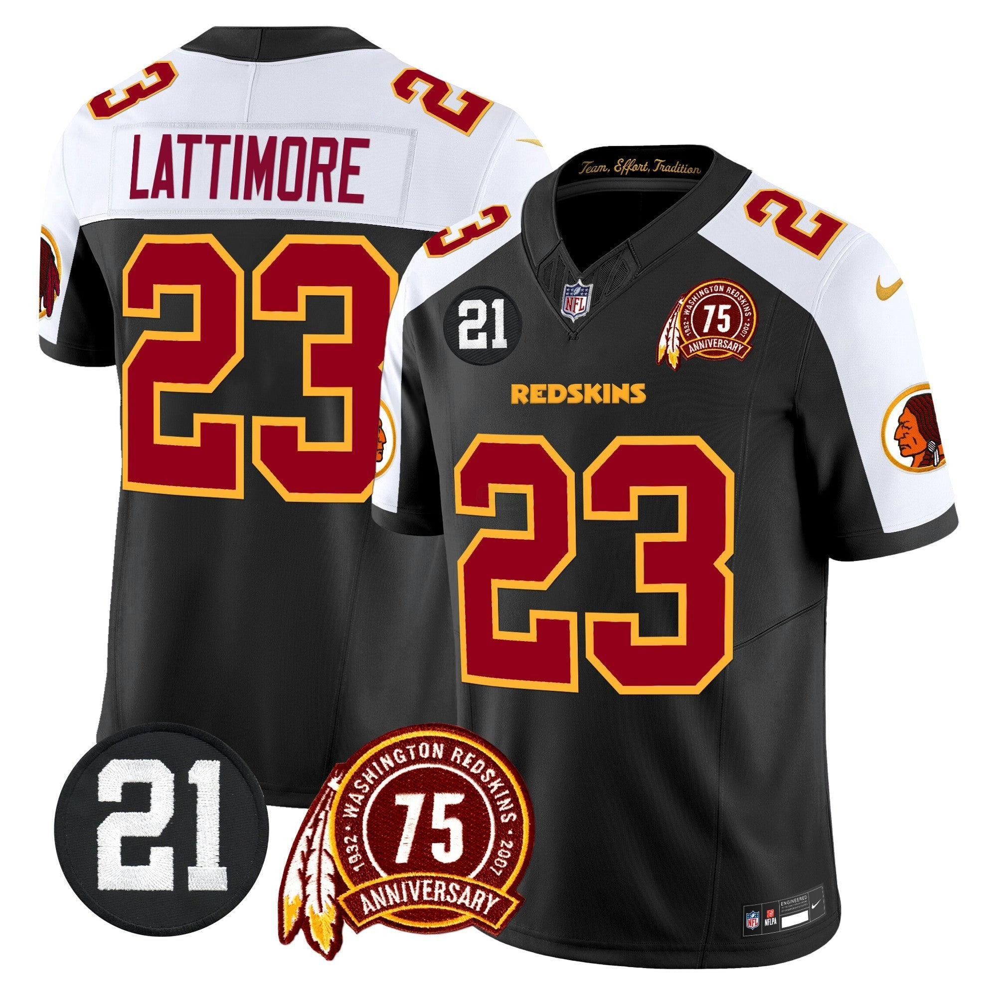 Camisa NFL Men’s Washington Redskins 75th & Sean Taylor Patch Vapor Limited Jersey V2