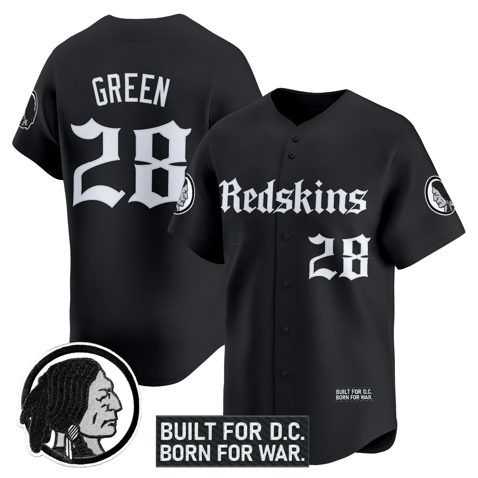 Camisa NFL Men’s Washington Redskins ‘Gothic Capital Edition’ Vapor Jersey