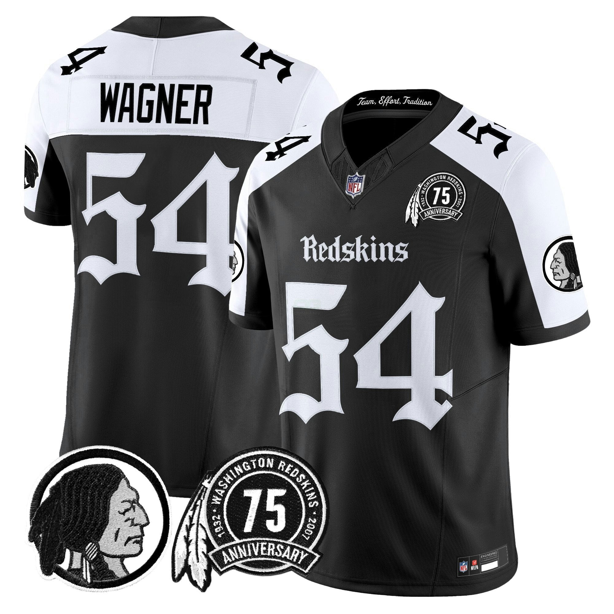 Camisa NFL Men’s Washington Redskins ‘Gothic Capital Edition’ Vapor Limited Jersey