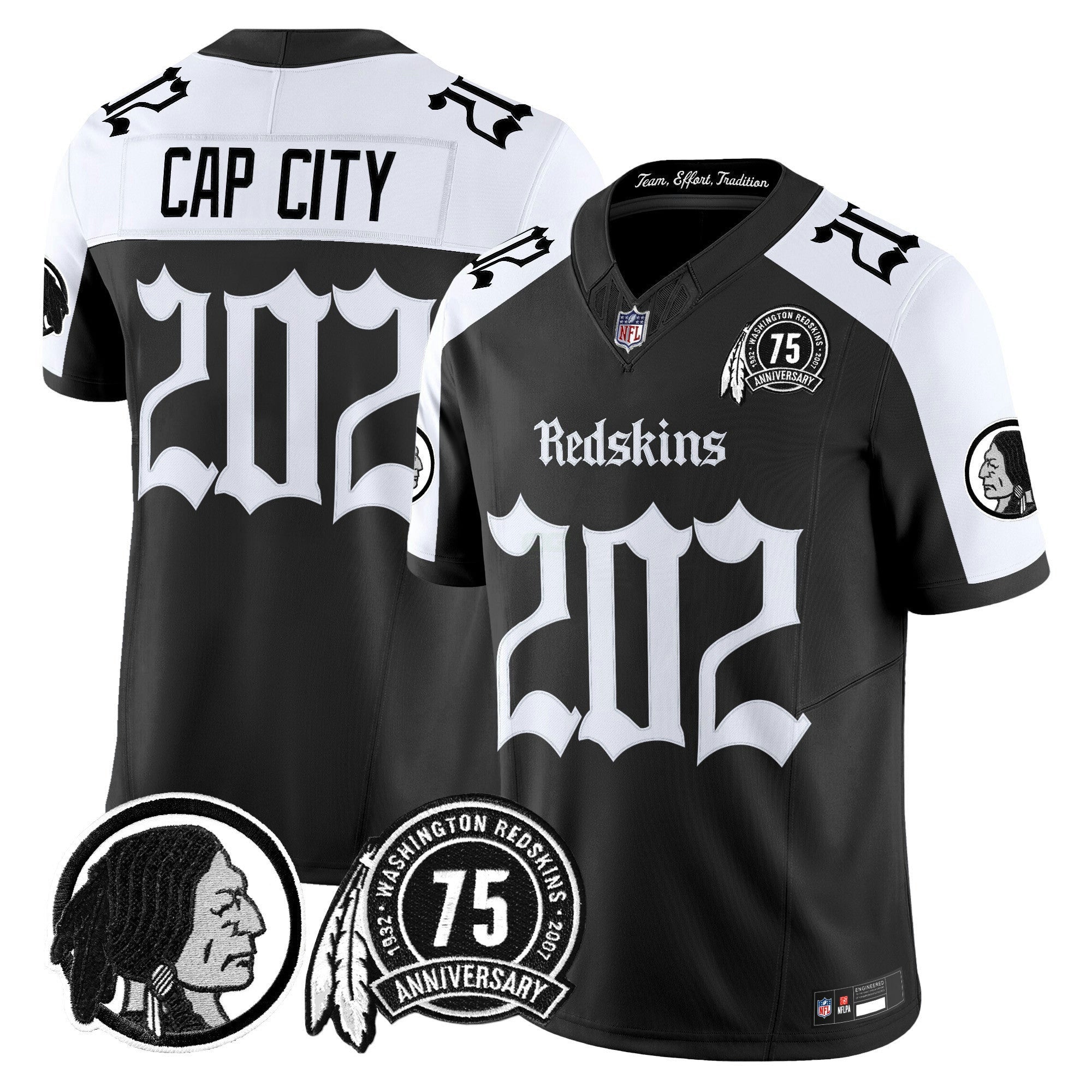 Camisa NFL Men’s Washington Redskins ‘Gothic Capital Edition’ Vapor Limited Jersey