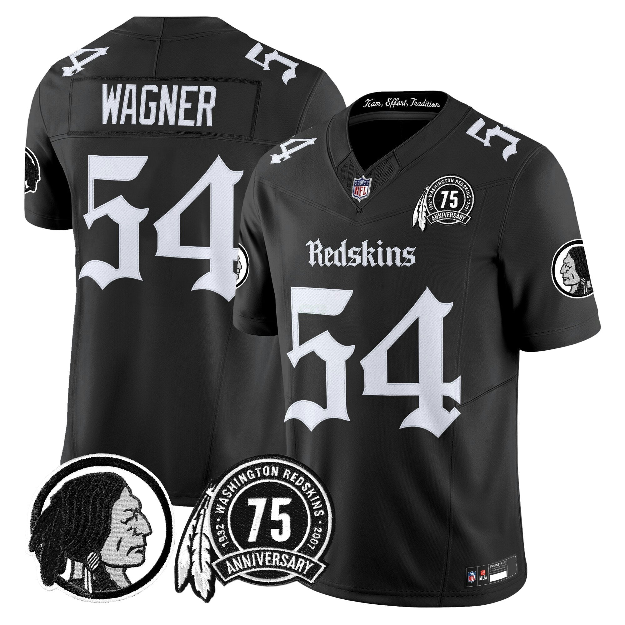 Camisa NFL Men’s Washington Redskins ‘Gothic Capital Edition’ Vapor Limited Jersey