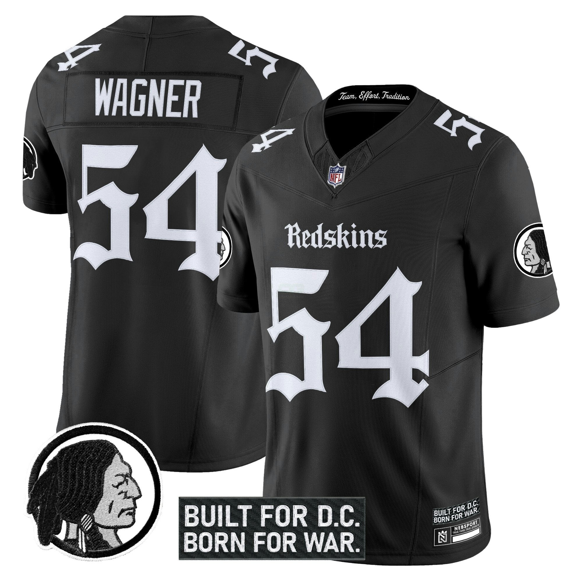 Camisa NFL Men’s Washington Redskins ‘Gothic Capital Edition’ Vapor Limited Jersey V2