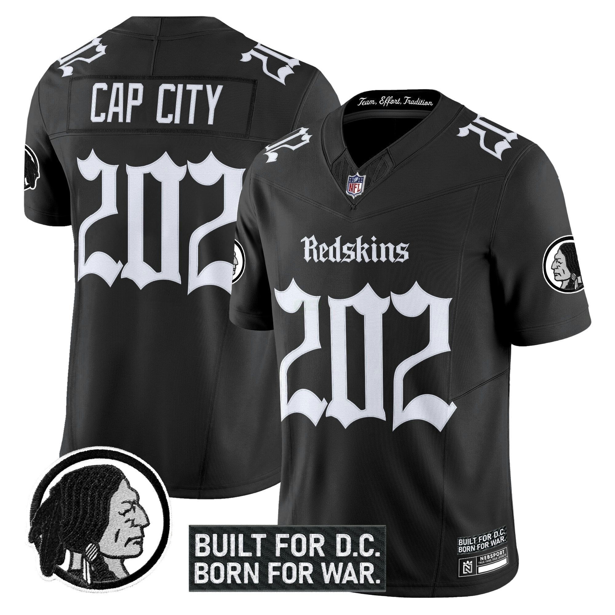 Camisa NFL Men’s Washington Redskins ‘Gothic Capital Edition’ Vapor Limited Jersey V2
