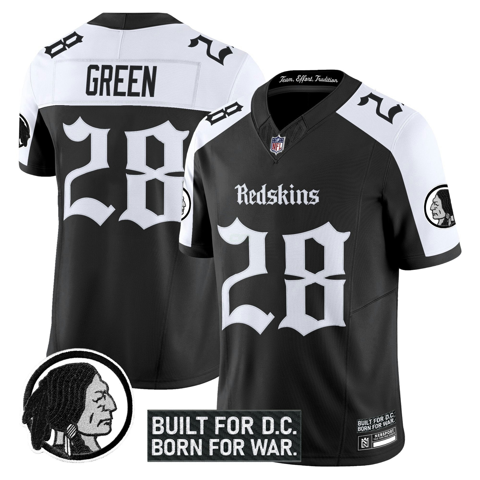 Camisa NFL Men’s Washington Redskins ‘Gothic Capital Edition’ Vapor Limited Jersey V2