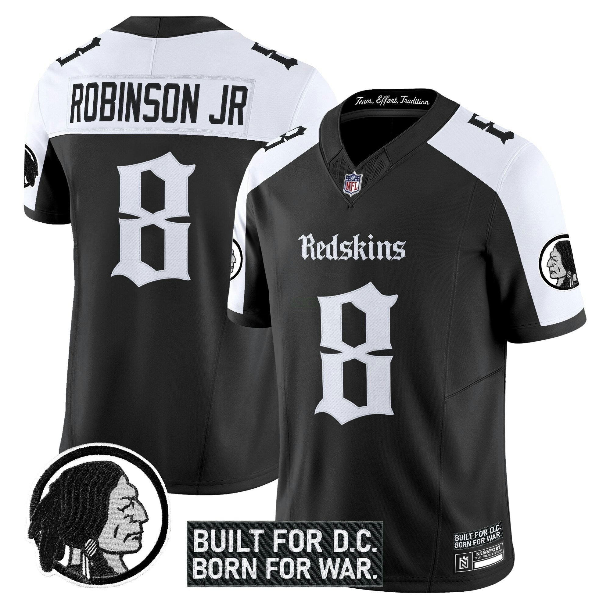 Camisa NFL Men’s Washington Redskins ‘Gothic Capital Edition’ Vapor Limited Jersey V2