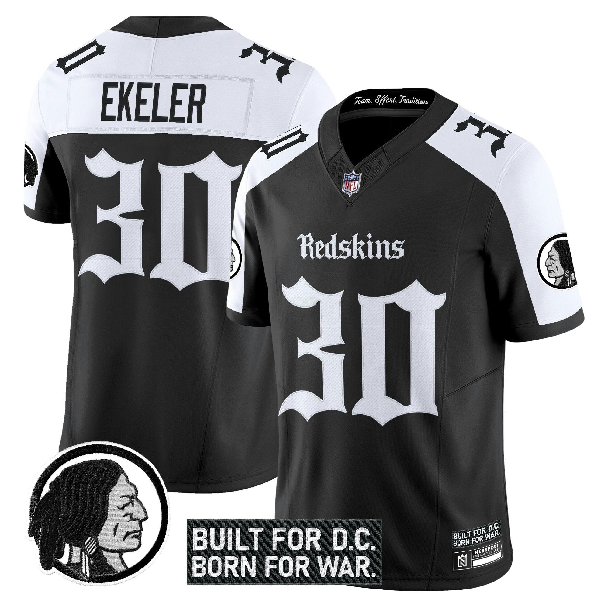 Camisa NFL Men’s Washington Redskins ‘Gothic Capital Edition’ Vapor Limited Jersey V2