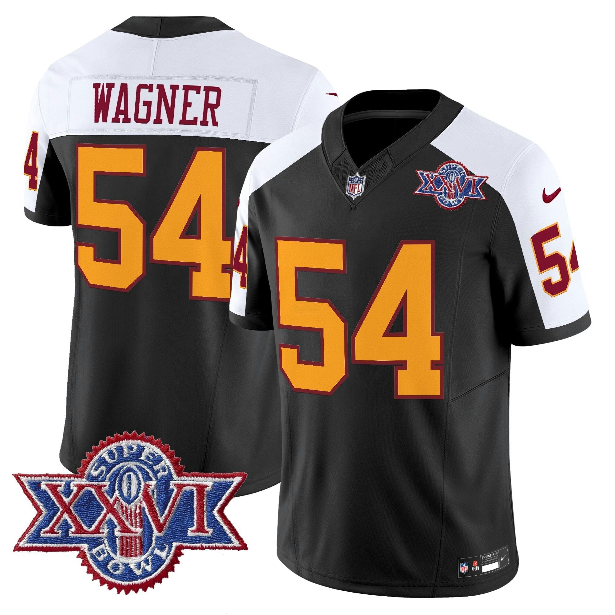 Camisa NFL Men’s Washington Redskins Throwback 1992 Super Bowl XXVI Patch Vapor Limited Jersey