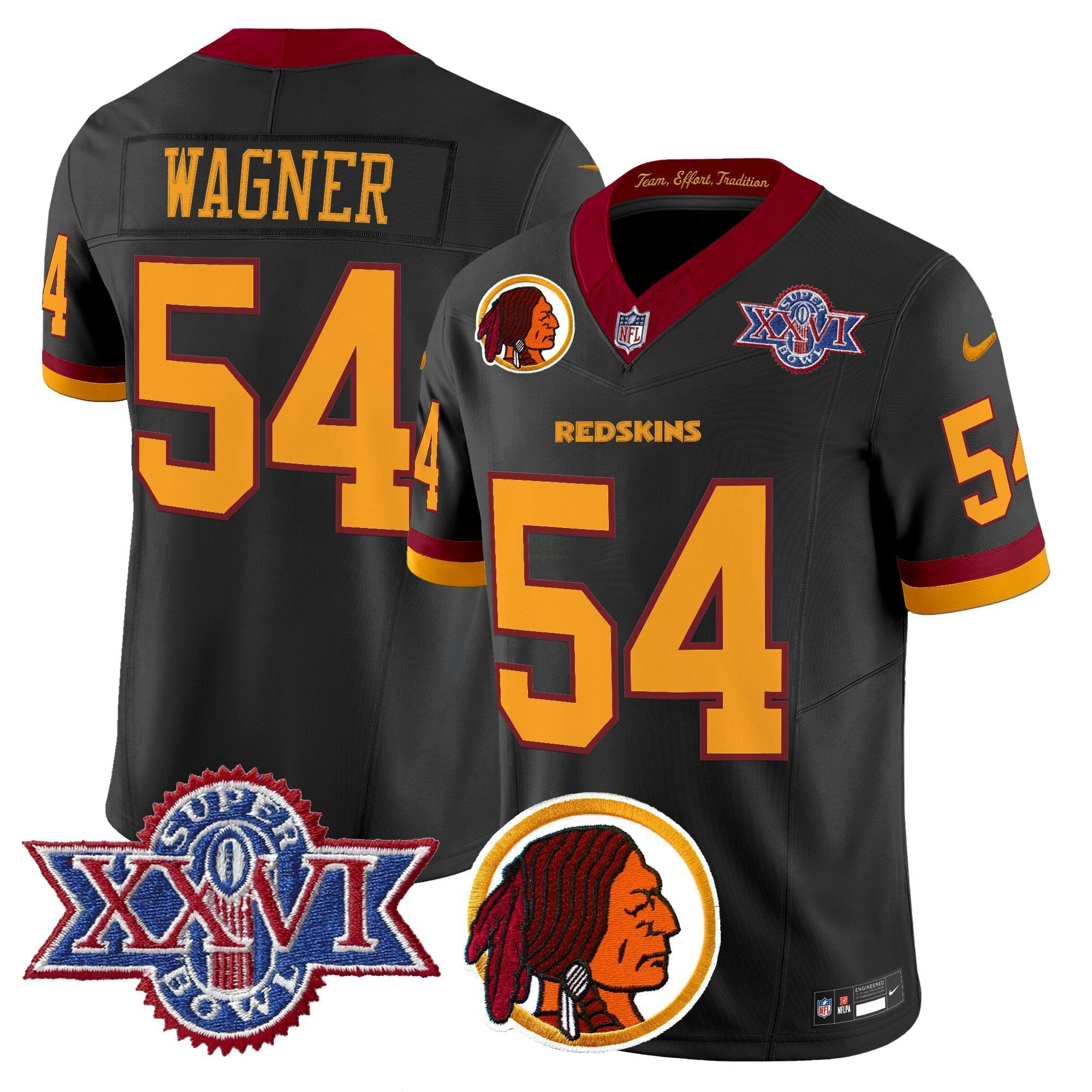 Camisa NFL Men’s Washington Redskins Throwback 1992 Super Bowl XXVI Patch Vapor Limited Jersey V2