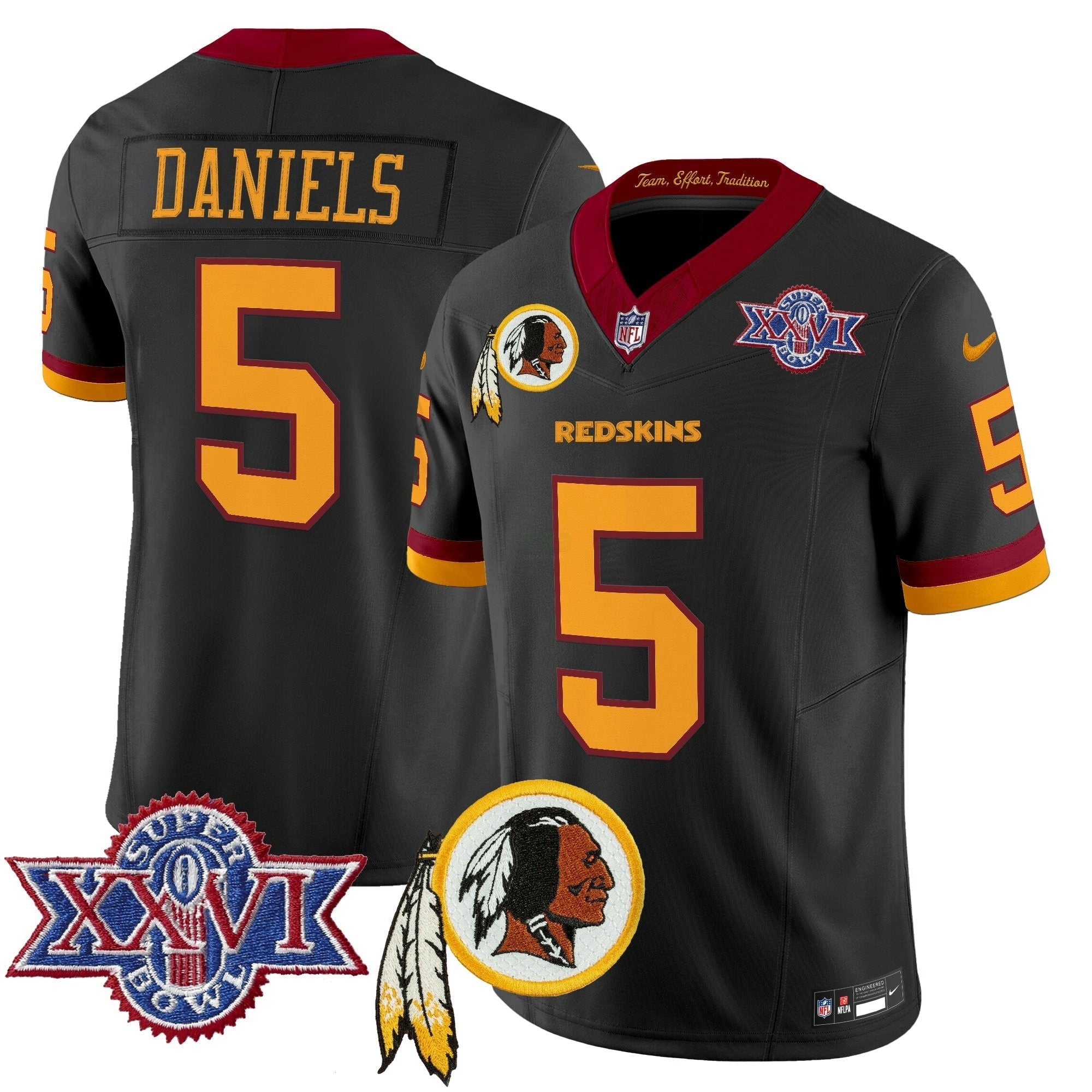Camisa NFL Men’s Washington Redskins Throwback 1992 Super Bowl XXVI Patch Vapor Limited Jersey V3