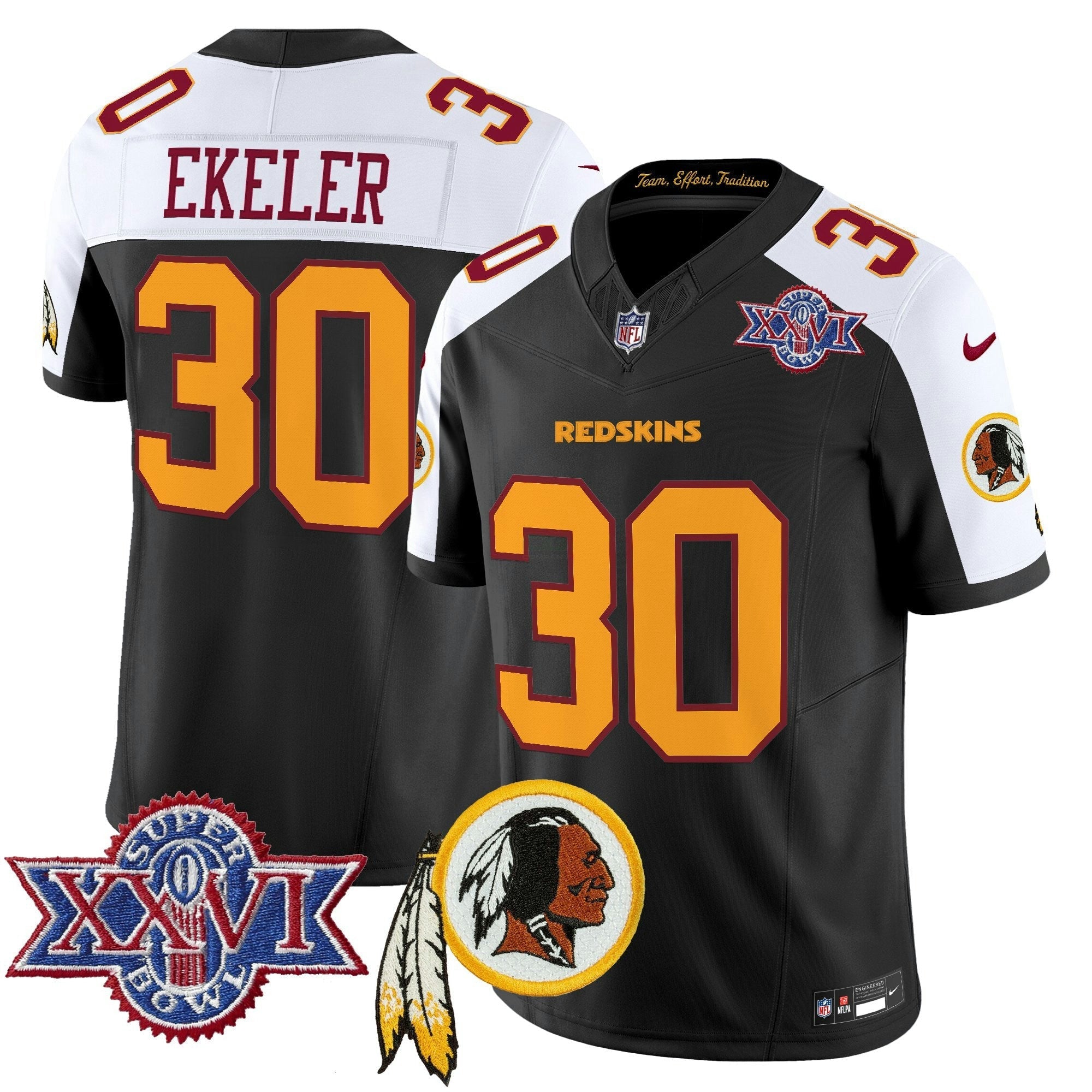 Camisa NFL Men’s Washington Redskins Throwback 1992 Super Bowl XXVI Patch Vapor Limited Jersey V3