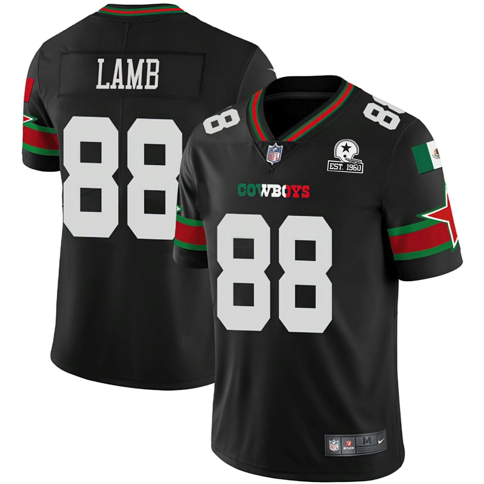 Camisa NFL Mexico Est 1960 Patch Vapor Jersey
