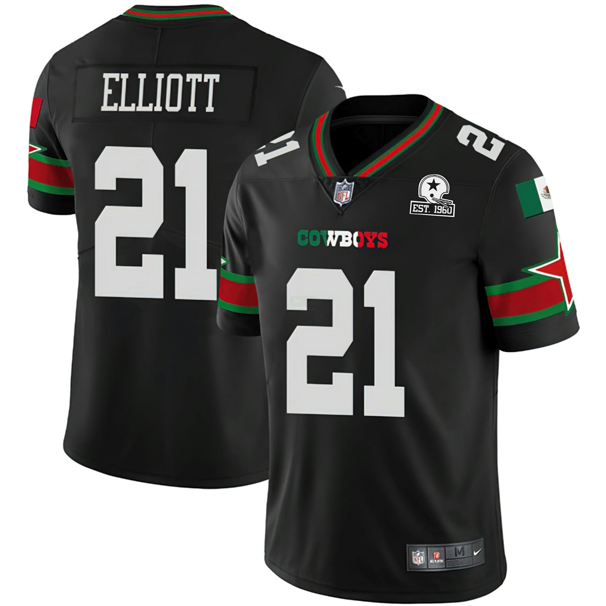 Camisa NFL Mexico Est 1960 Patch Vapor Jersey