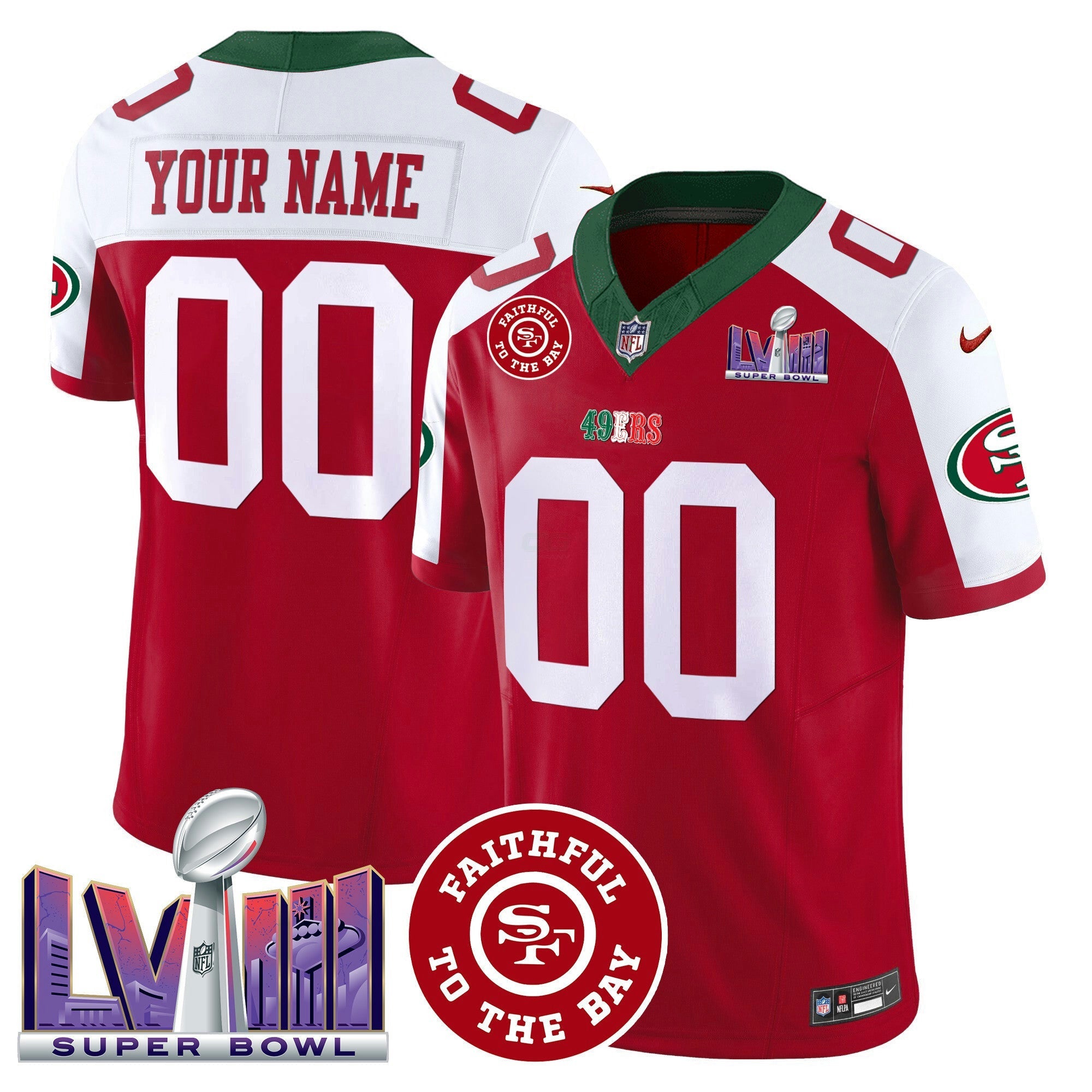 Camisa NFL Mexico Faithful & Super Bowl LVIII Patch Vapor Jersey