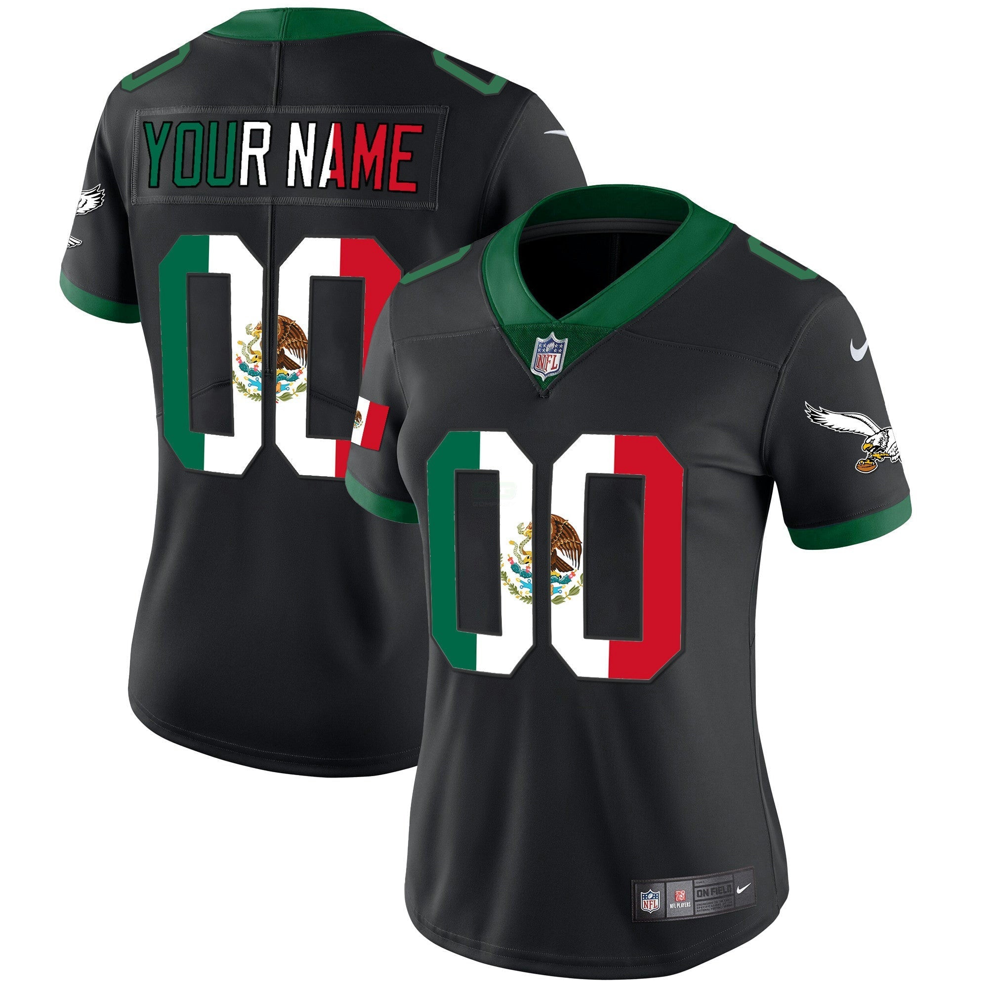 Camisa NFL Mexico Gold & Kelly Vapor Jersey