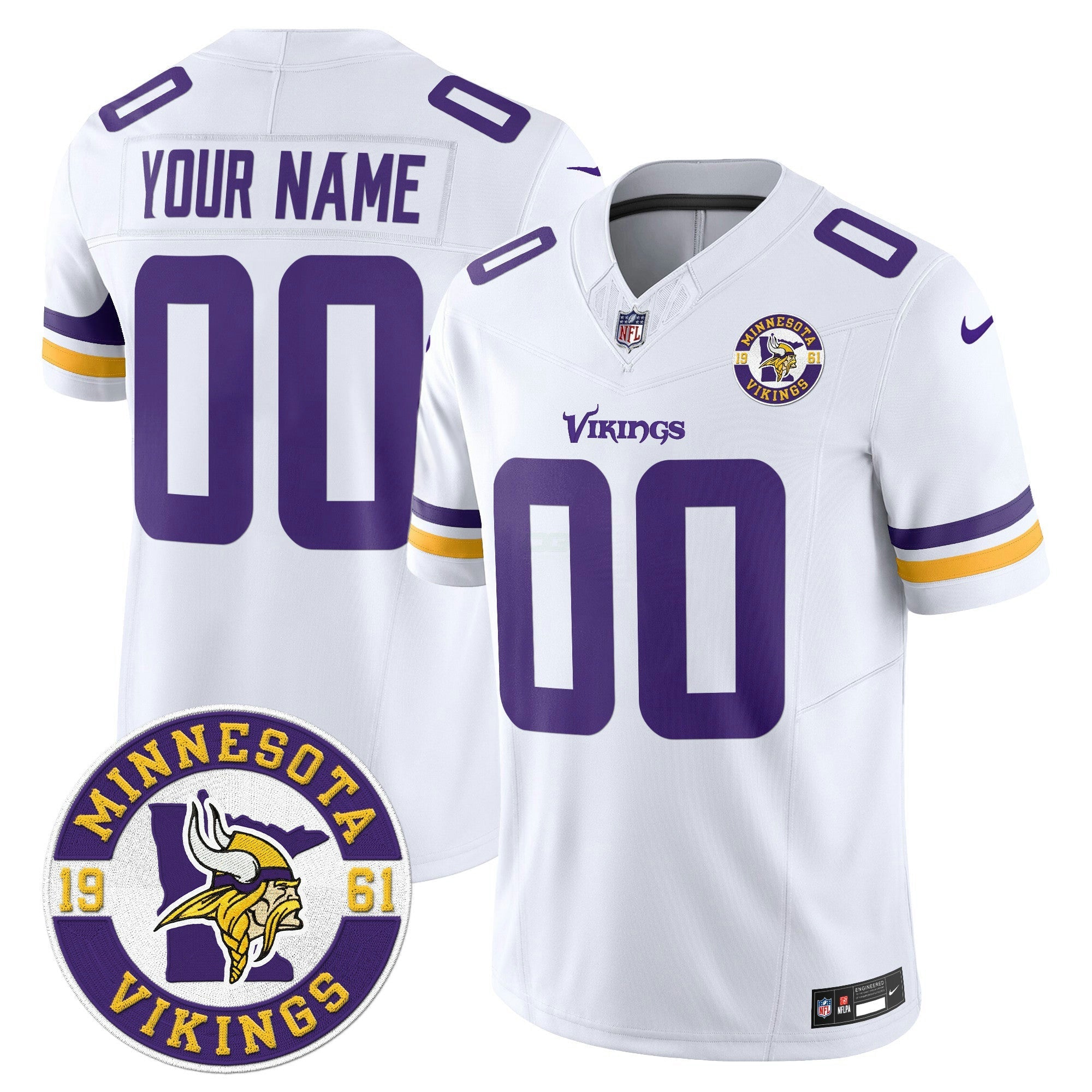 Camisa NFL Minnesota 2024 Vapor Limited Jersey V2 – Est. 1961 Patch