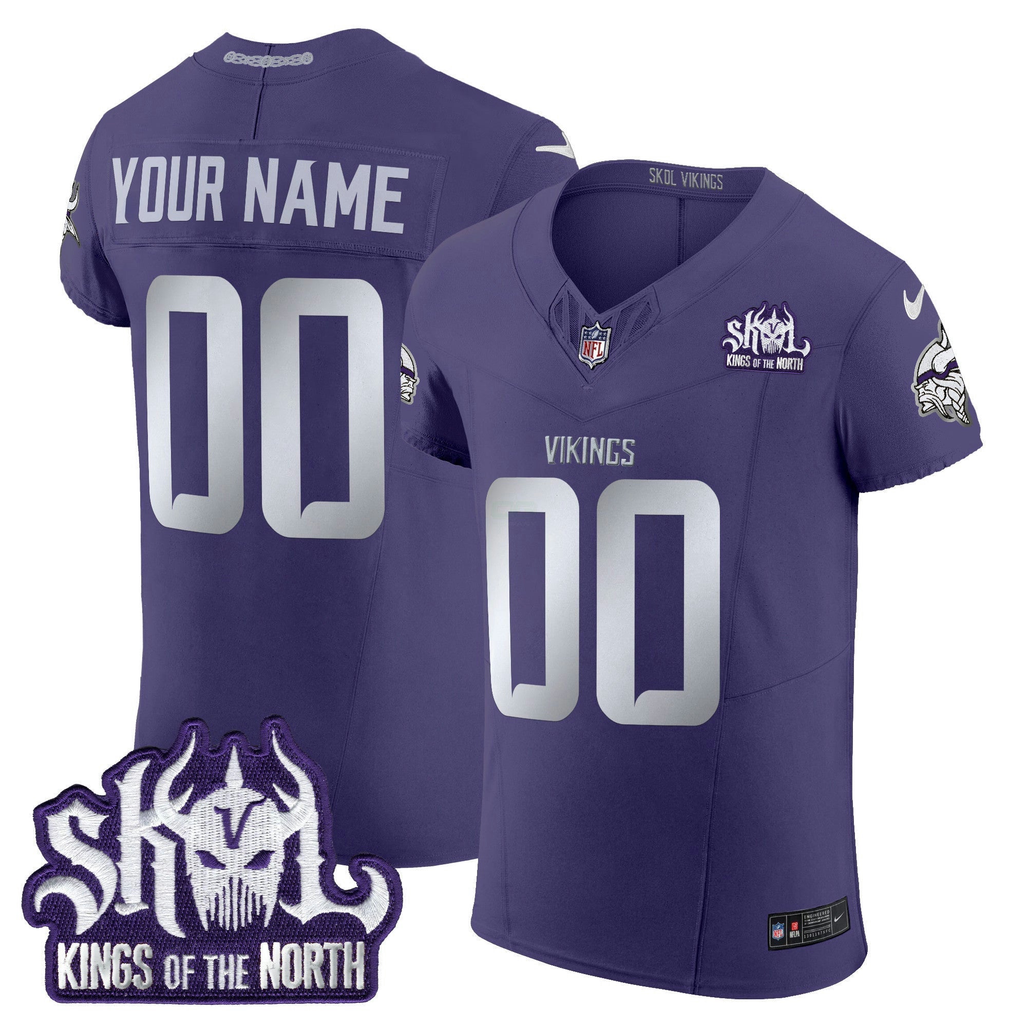 Camisa NFL Minnesota 2024 Winter Warrior Skol Patch Vapor Elite Jersey