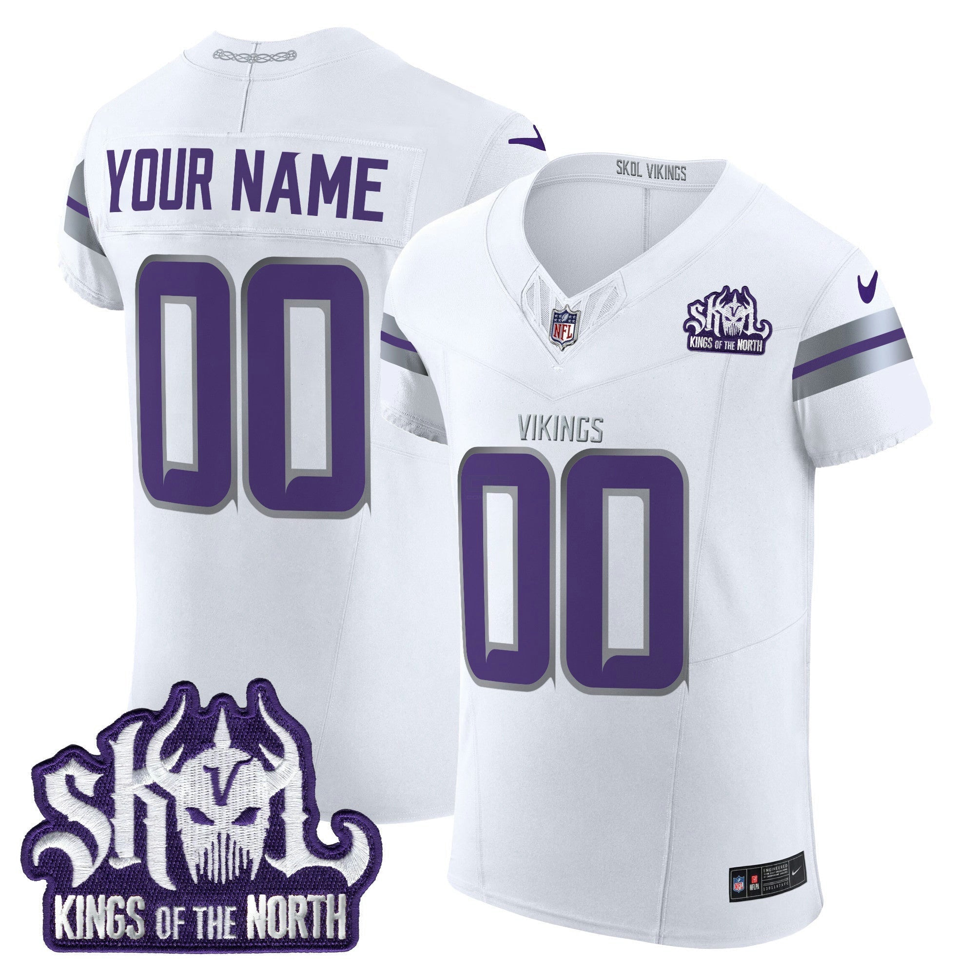 Camisa NFL Minnesota 2024 Winter Warrior Skol Patch Vapor Elite Jersey
