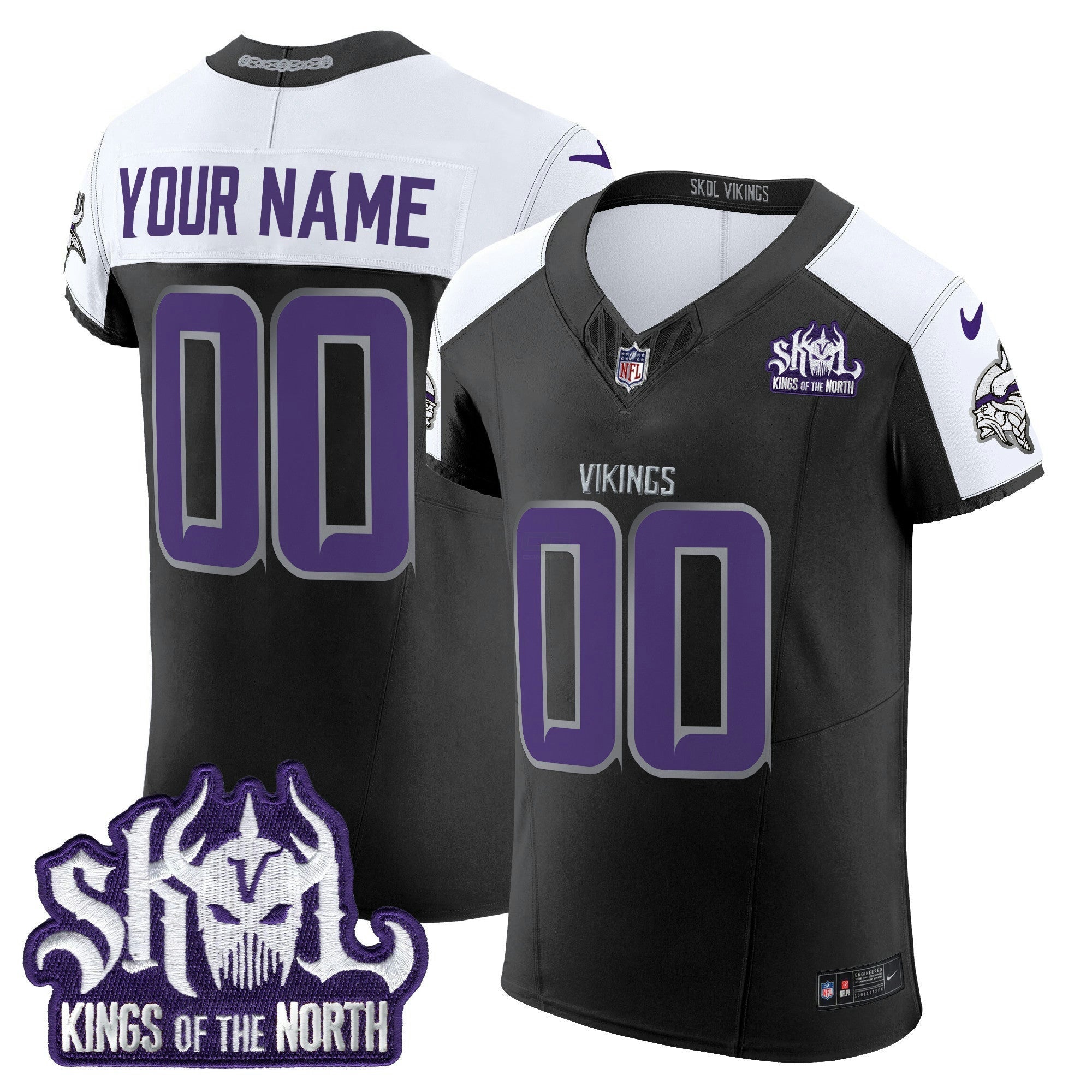 Camisa NFL Minnesota 2024 Winter Warrior Skol Patch Vapor Elite Jersey