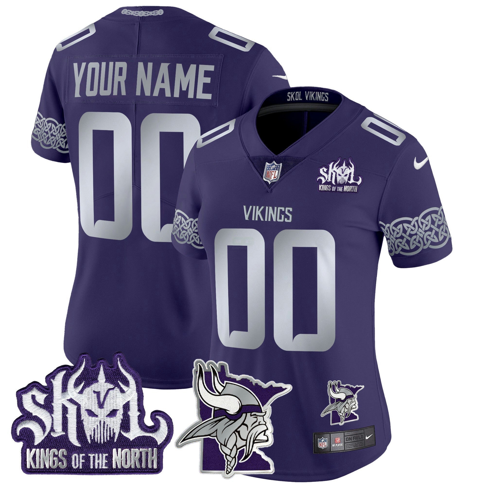 Camisa NFL Minnesota 2024 Winter Warrior Skol Patch Vapor Limited Jersey V2
